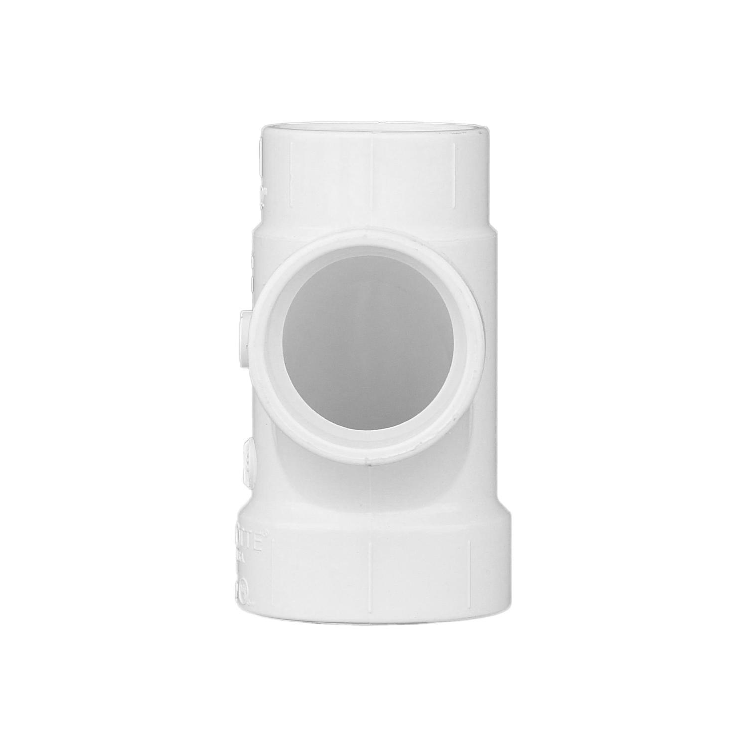Charlotte Pipe Schedule 40 2 in. Hub X 1-1/2 in. D Hub PVC Sanitary Tee 1 pk
