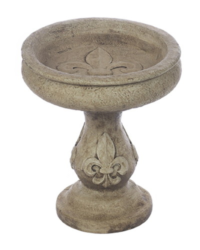 Fleur De Lis Bird Bath