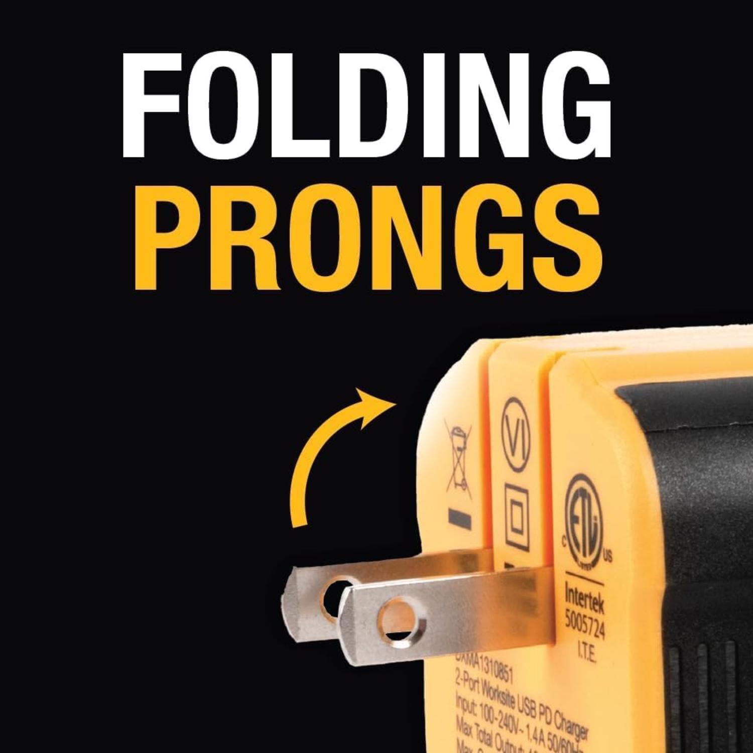 DeWalt 2 Port USB Wall Charger 1 pk