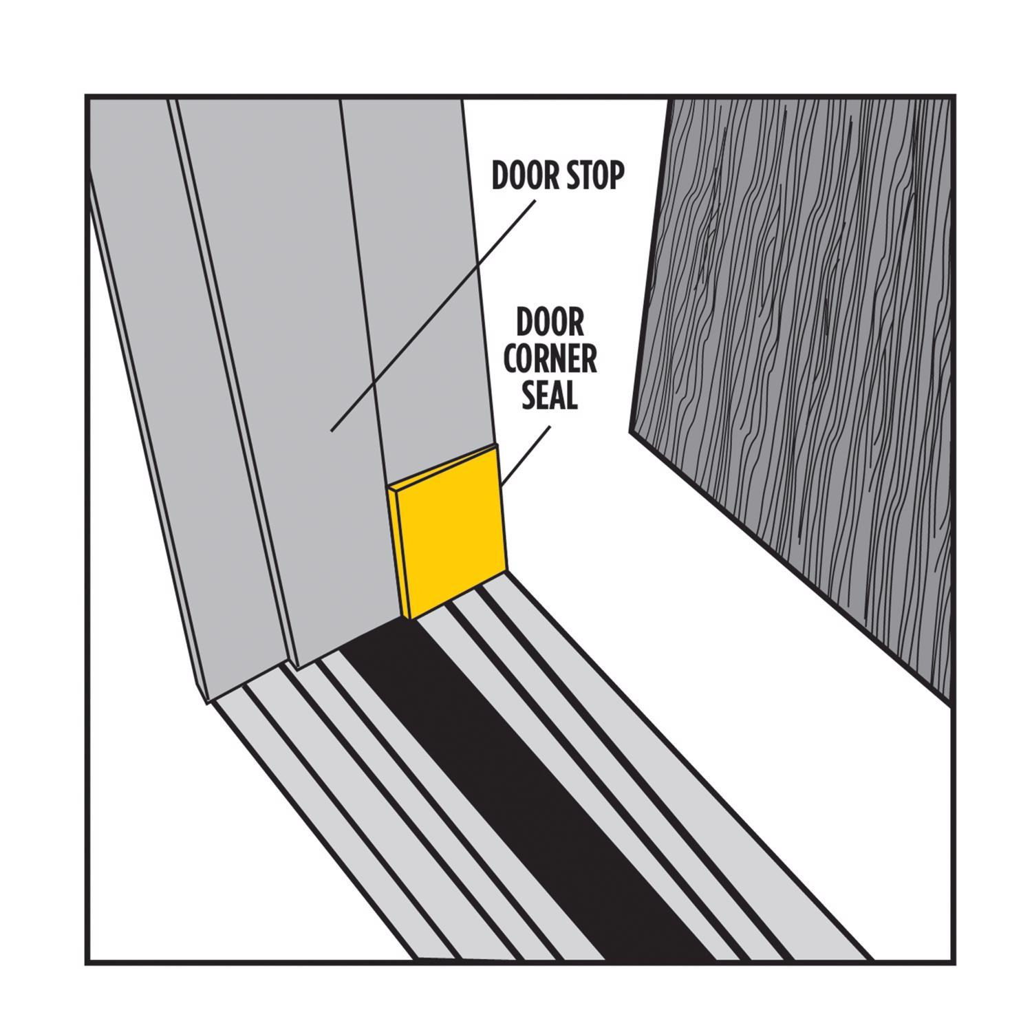 M-D Building Products White Foam/Vinyl Corner Weatherseals For Doors 2 in. L X 1.63 in.