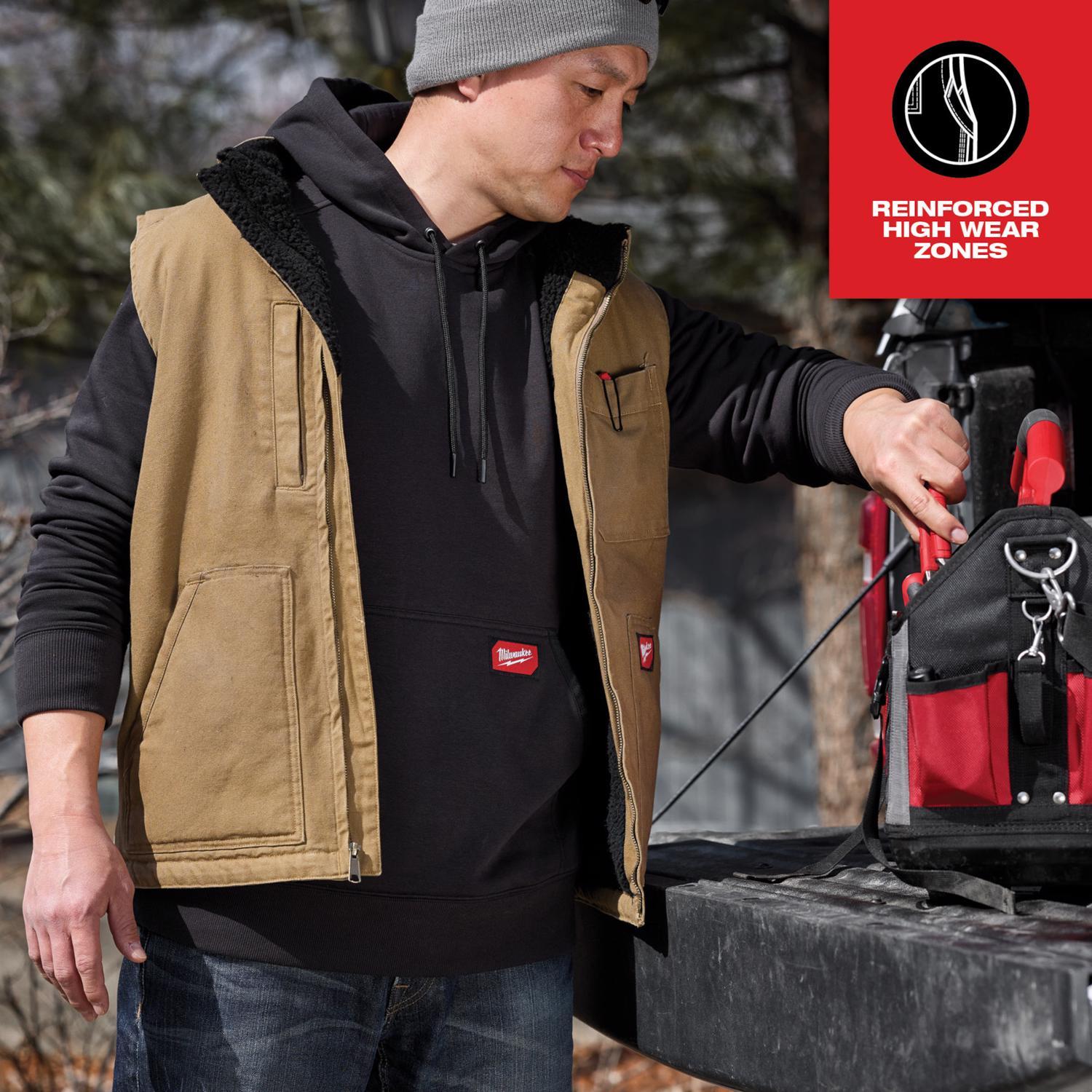 Milwaukee XL Sleeveless Men's Mock Neck Work Vest Black