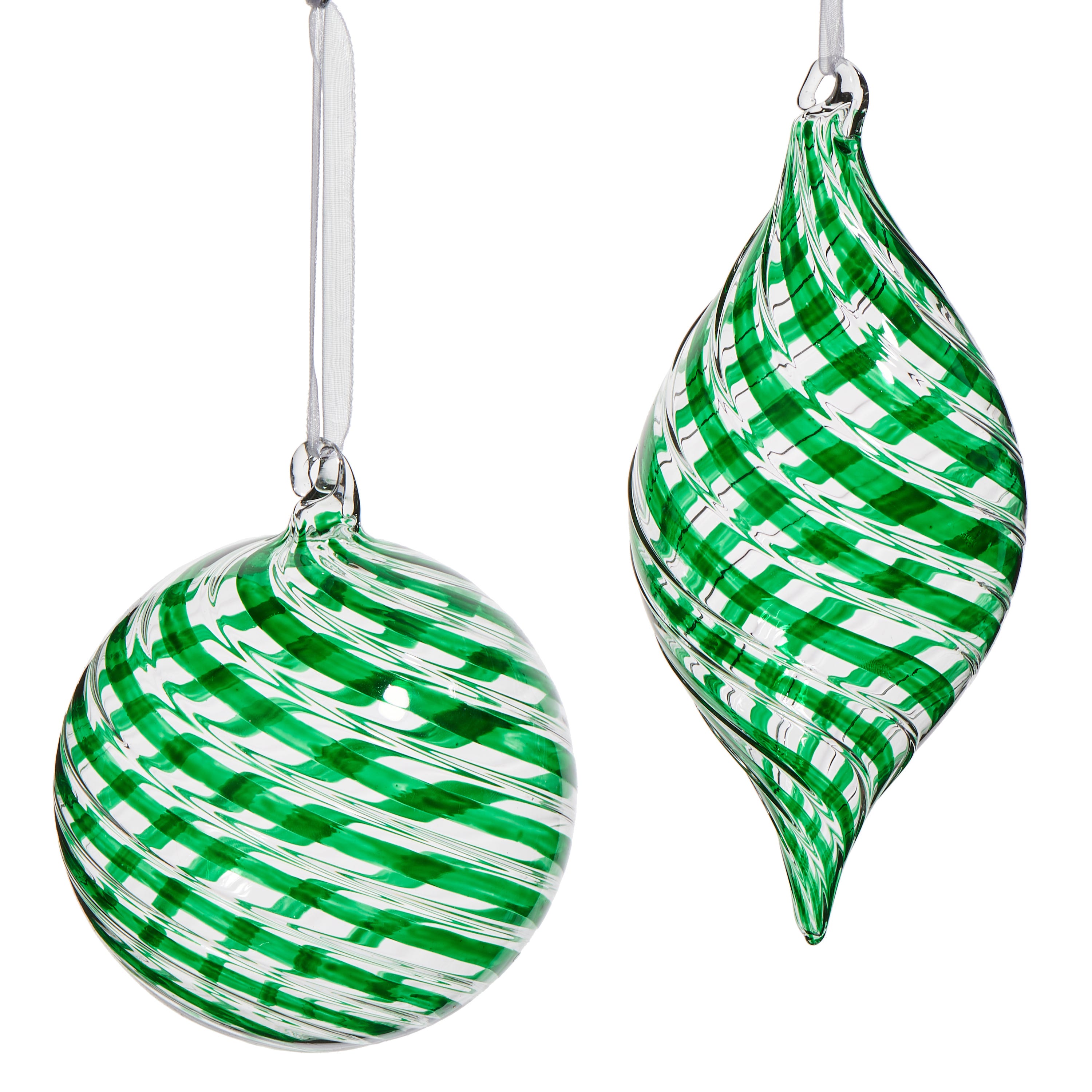 Raz Imports 4 in. Green Swirl Ornament