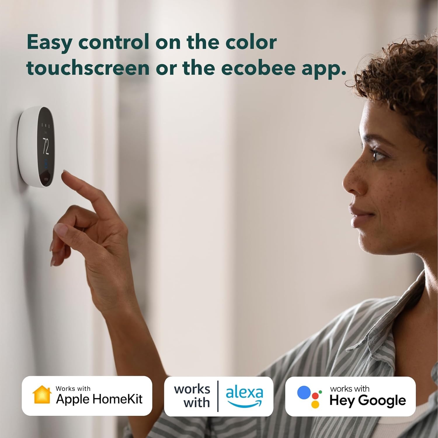Heating and Cooling Touch Screen Smart-Enabled Thermostat Built In WIFI Ecobee