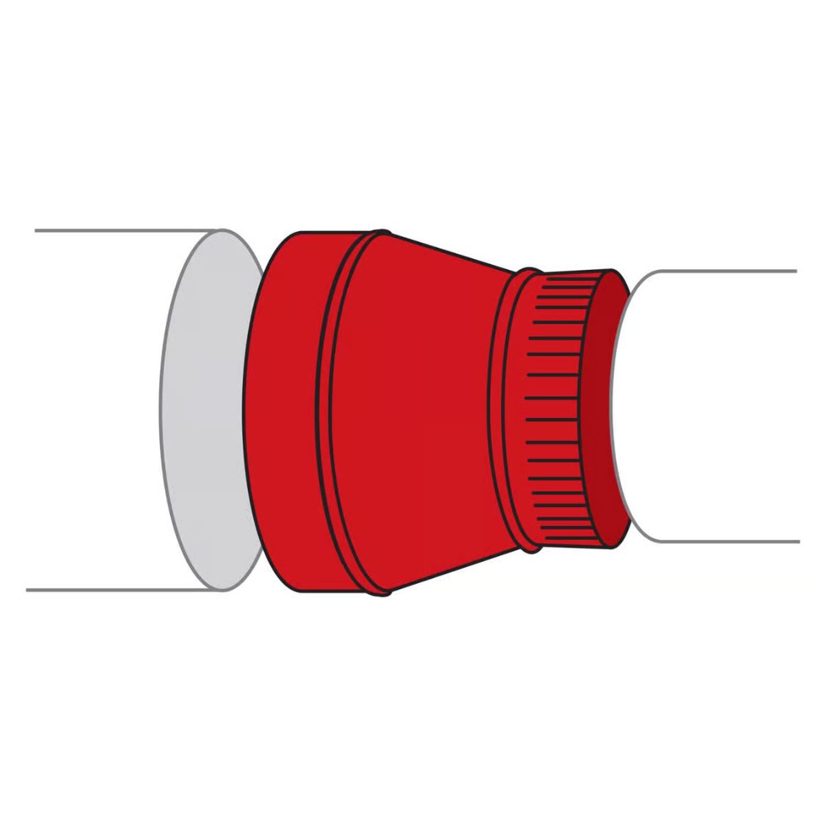 Imperial 6 in. D x 4 in. D Galvanized Steel Furnace Pipe Reducer