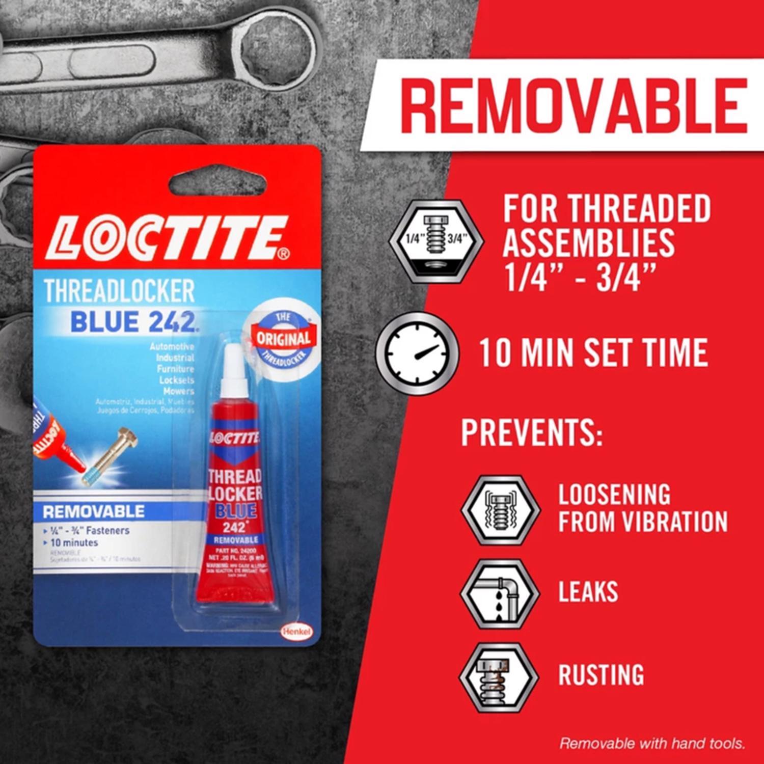 Loctite Medium Strength Threadlocker Liquid 0.2 oz