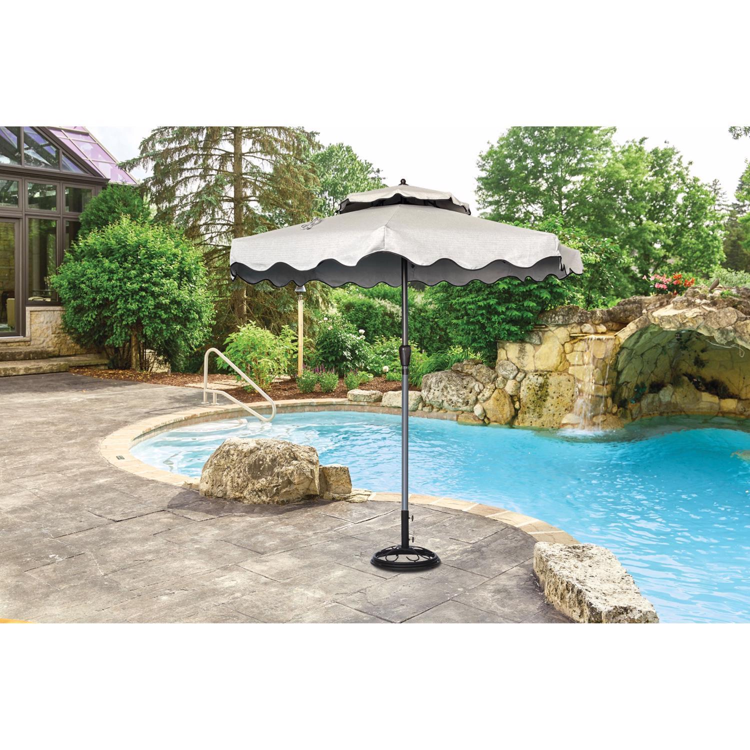 best 9 ft sunbrella patio umbrella Galtech 9 Ft. Octagonal Hardwood Patio Market Umbrella W/ Push Lift