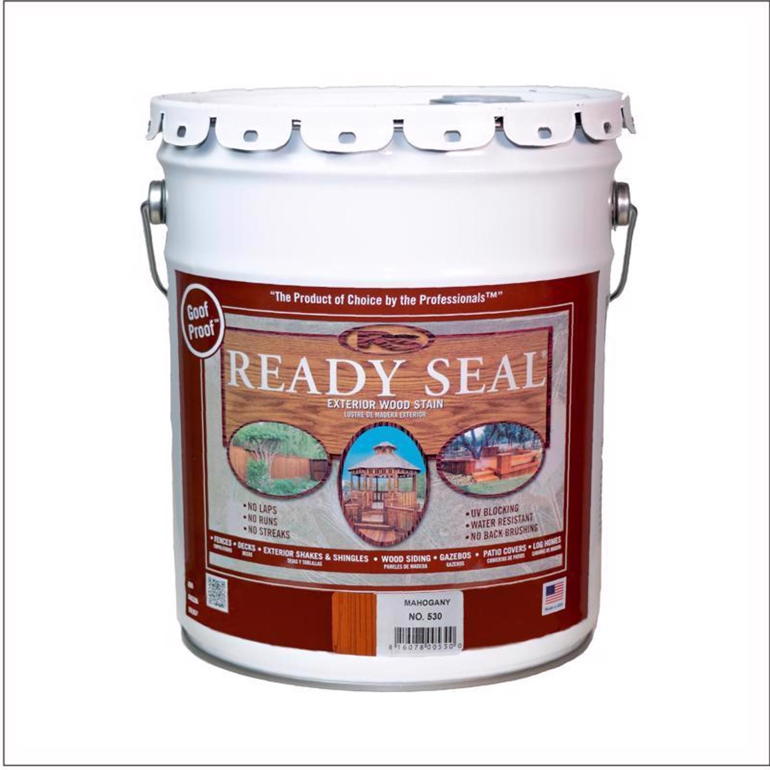 Ready Seal Goof Proof Semi-Transparent Flat Mahogany Oil-Based Penetrating Wood Stain/Sealer 5 gal