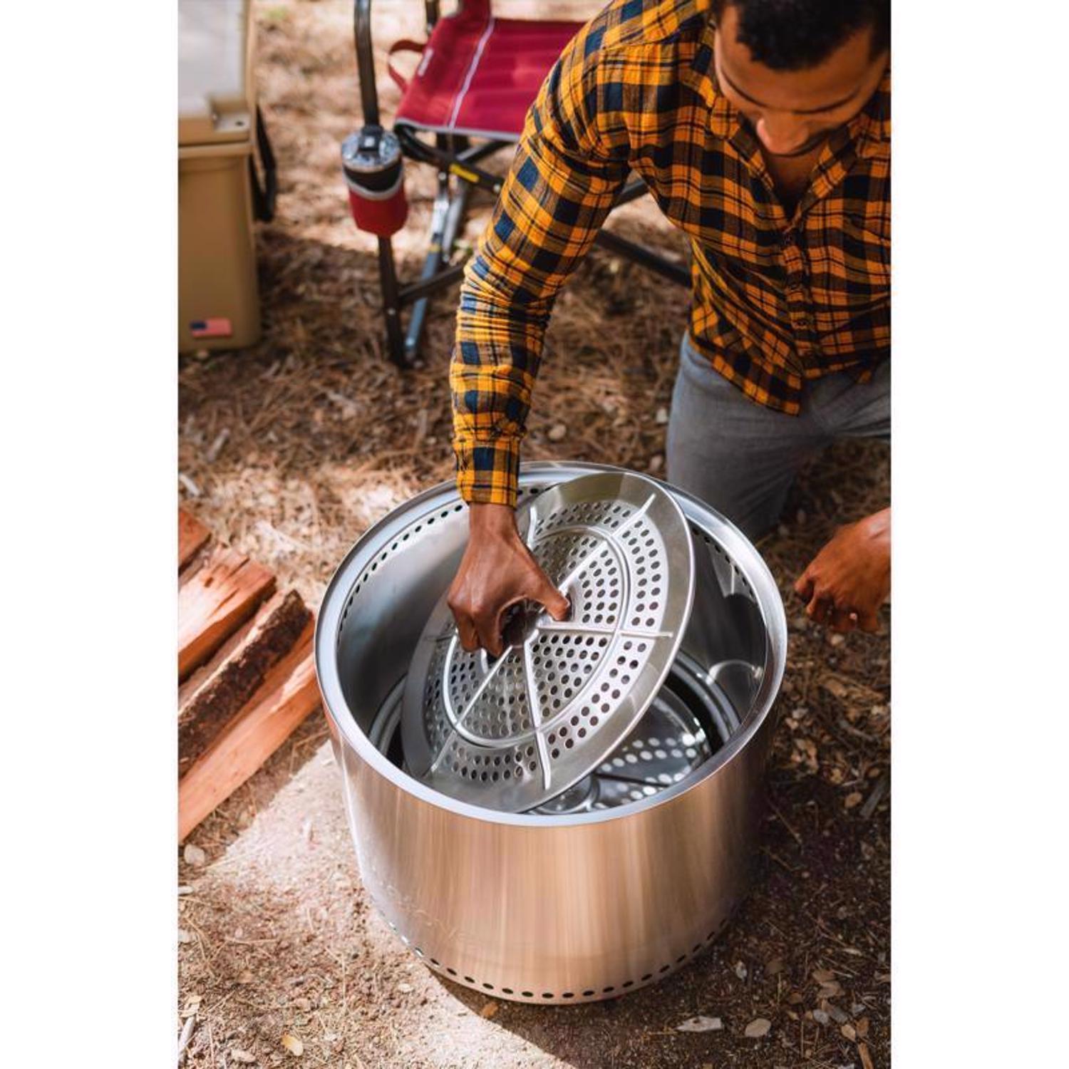 Solo Stove Bonfire 2.0 19.5 in. W Stainless Steel Round Multi-Fuel Fire Pit with Stand