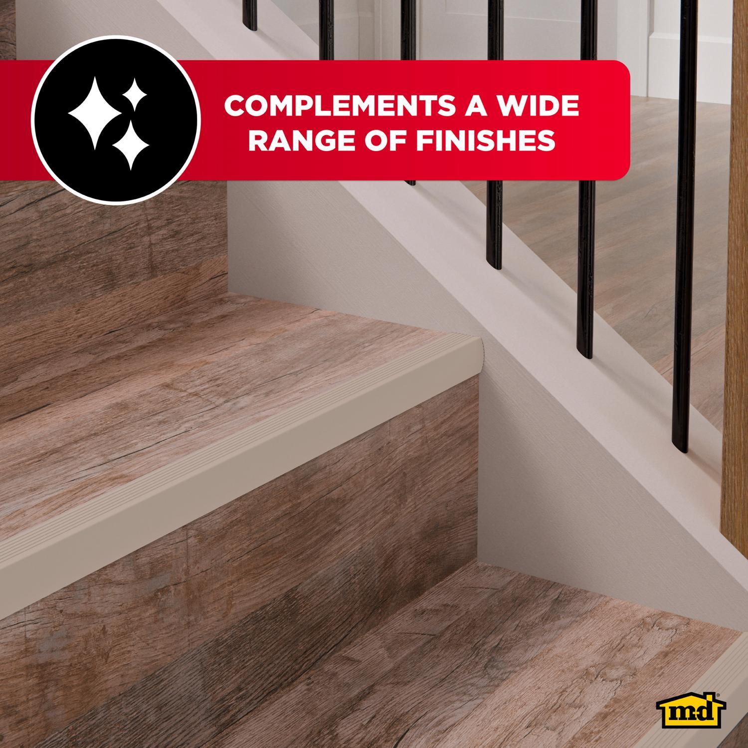 M-D Building Products CINCH 1.125 in. H X 1.125 in. W X 36 in. L Satin Nickel Aluminum Stair Edge