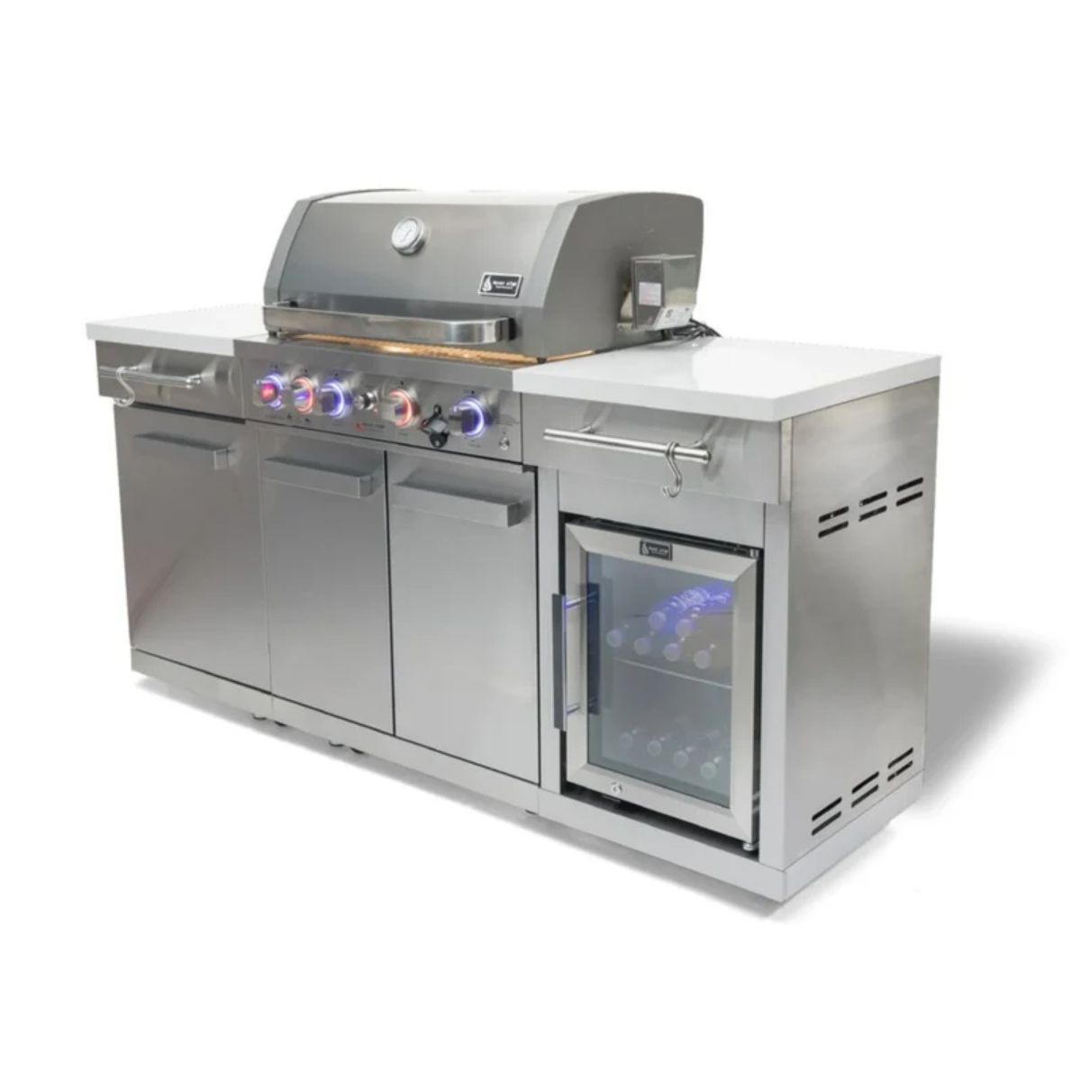 Mont Alpi MA-957RSFC 6 ft. Propane Outdoor Kitchen Island with Refrigerator
