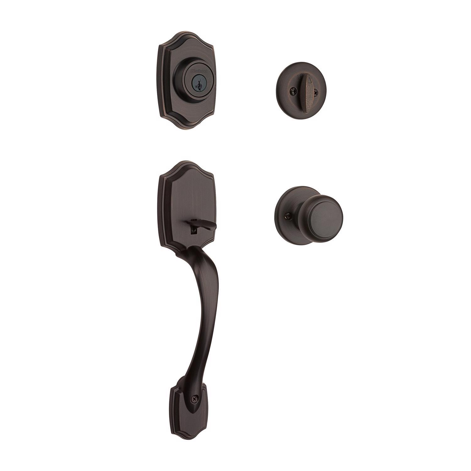 Kwikset SmartKey Belleview Venetian Bronze Handleset Right or Left Handed