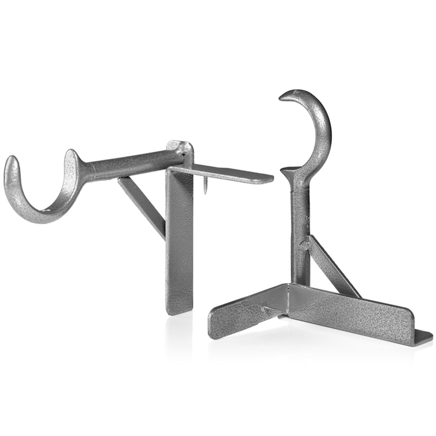 Tap Bracket As Seen On Tv Silver Steel Curtain Bracket 30 LB
