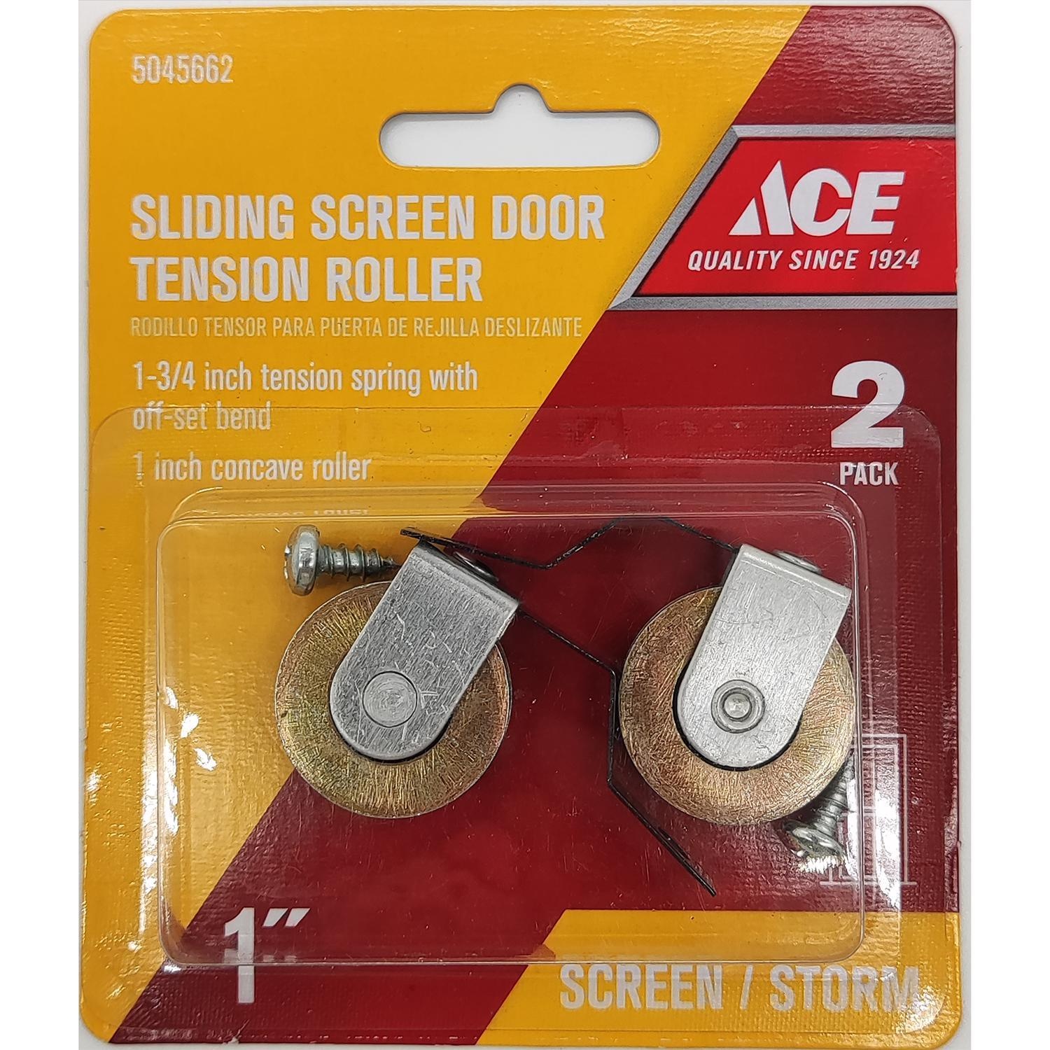 Ace White Steel Screen Door Roller Assembly 2 Pack