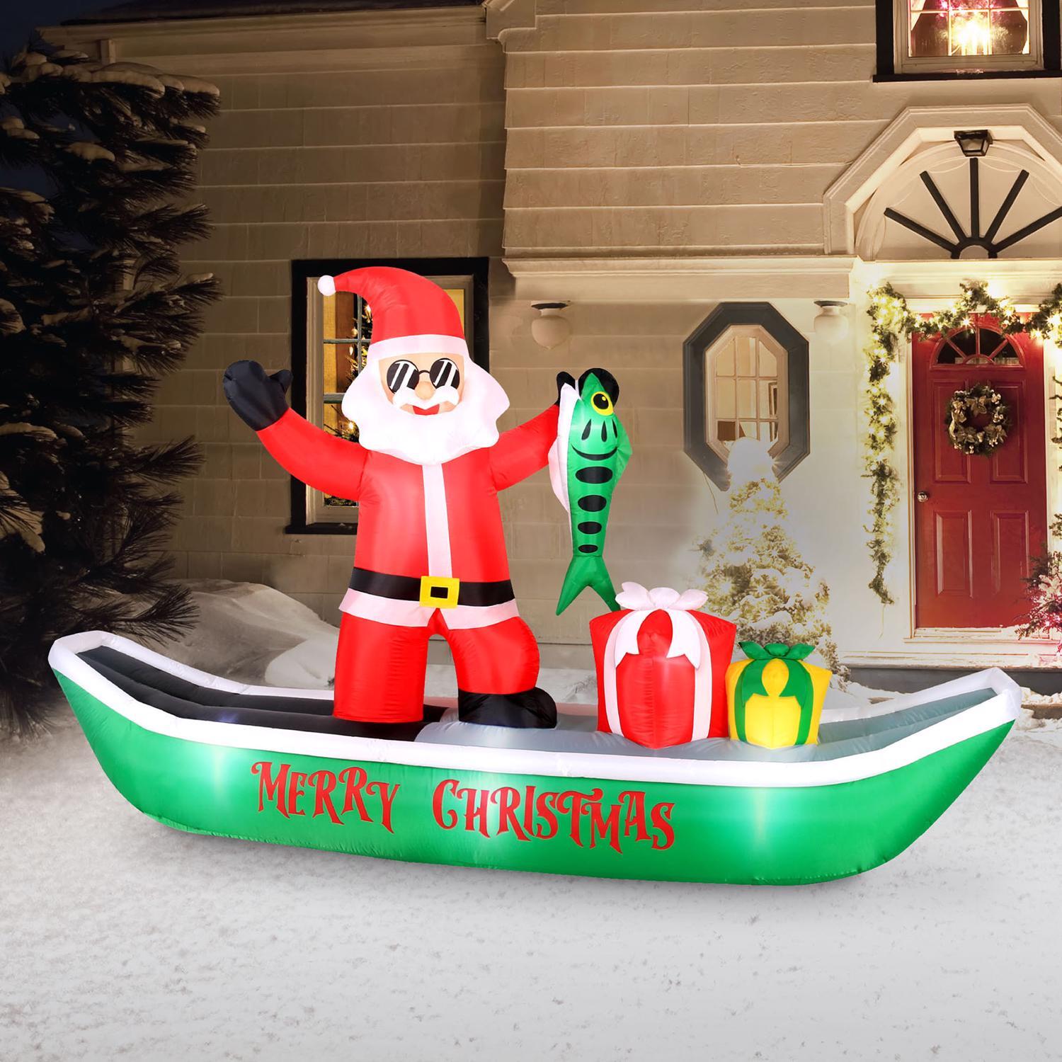 Airflowz Fishing Santa 10 ft. Inflatable