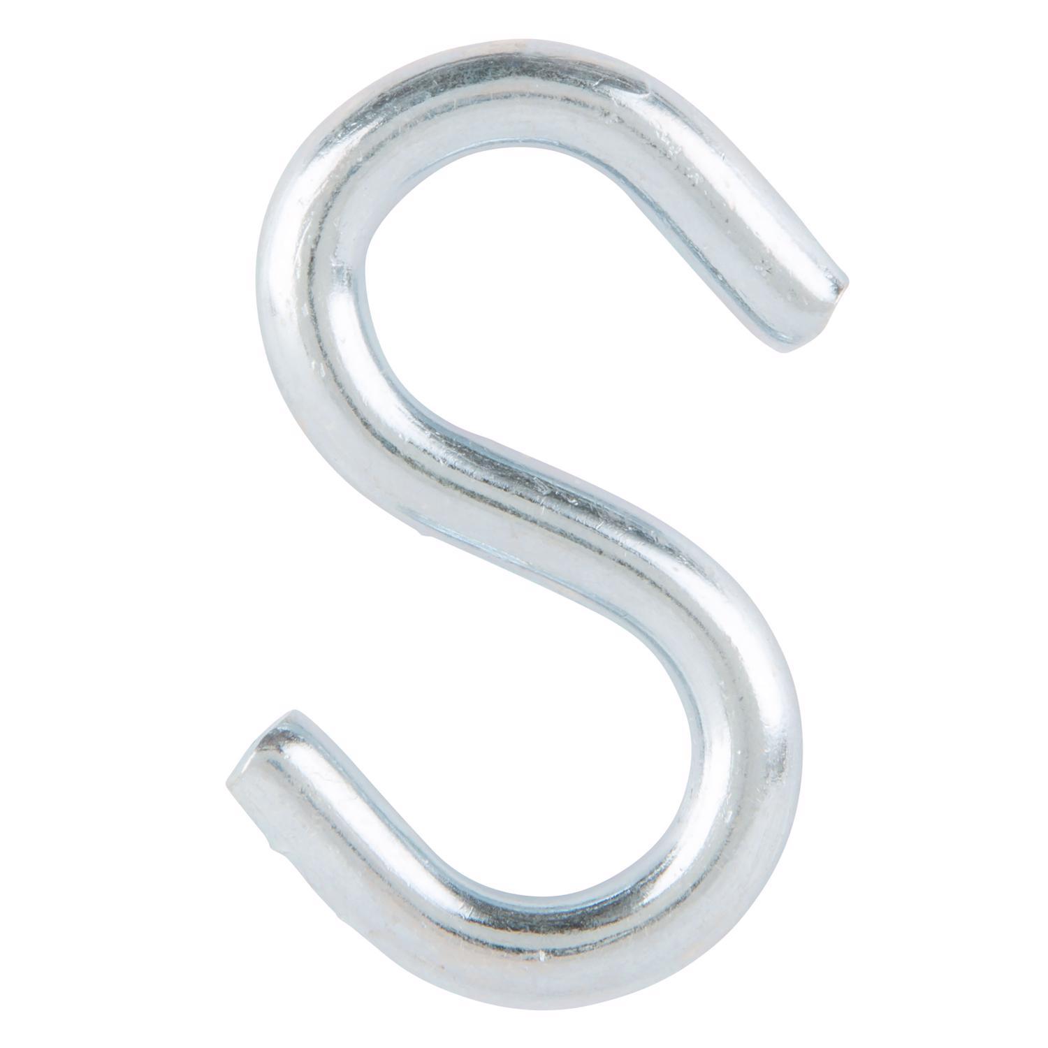 Ace Small Zinc-Plated Silver Steel 2.5 in. L S-Hook 250 lb 2 pk