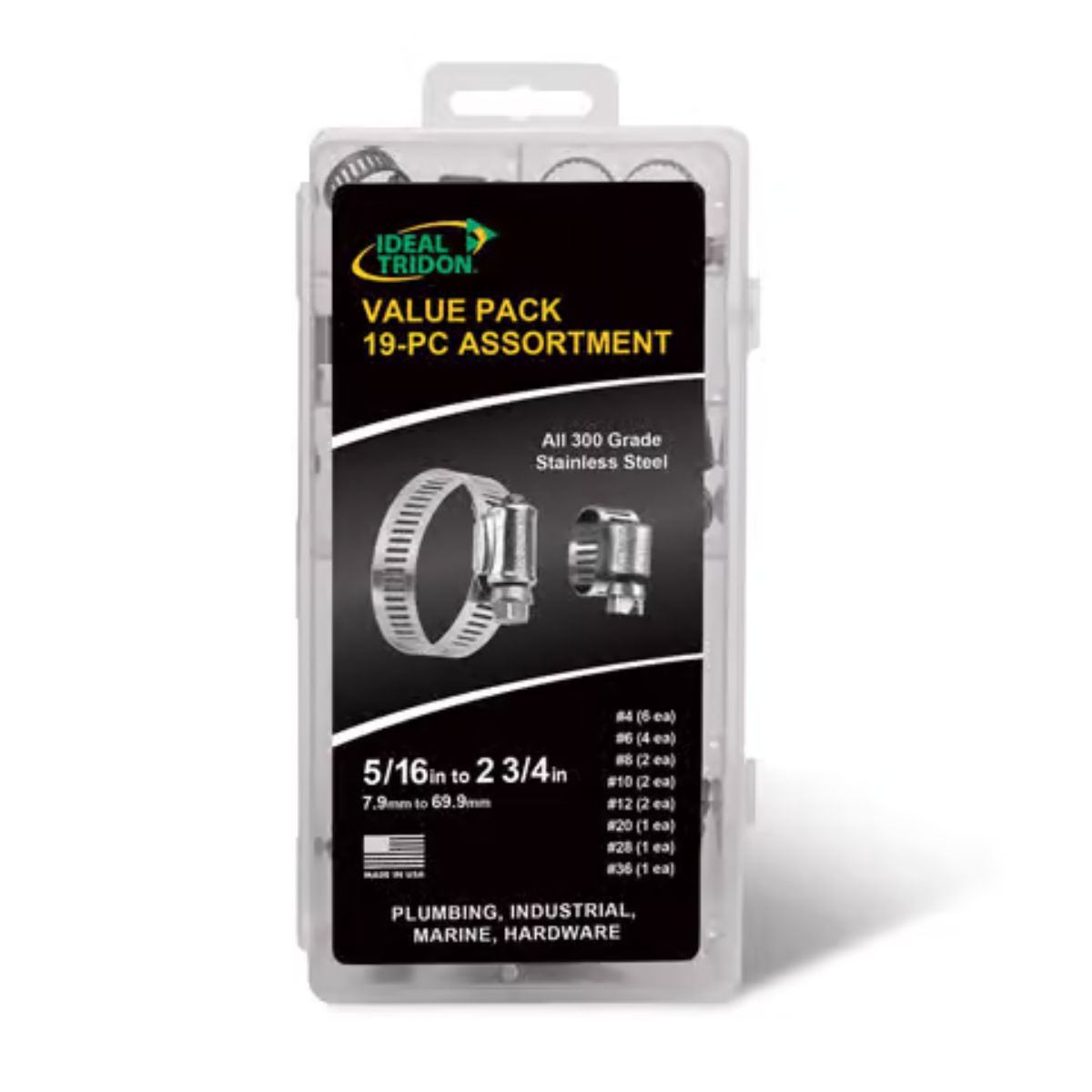 Ideal Tridon 5/16 in. 2-3/4 in. SAE 4 in. SAE 6 Silver Hose Clamp Stainless Steel