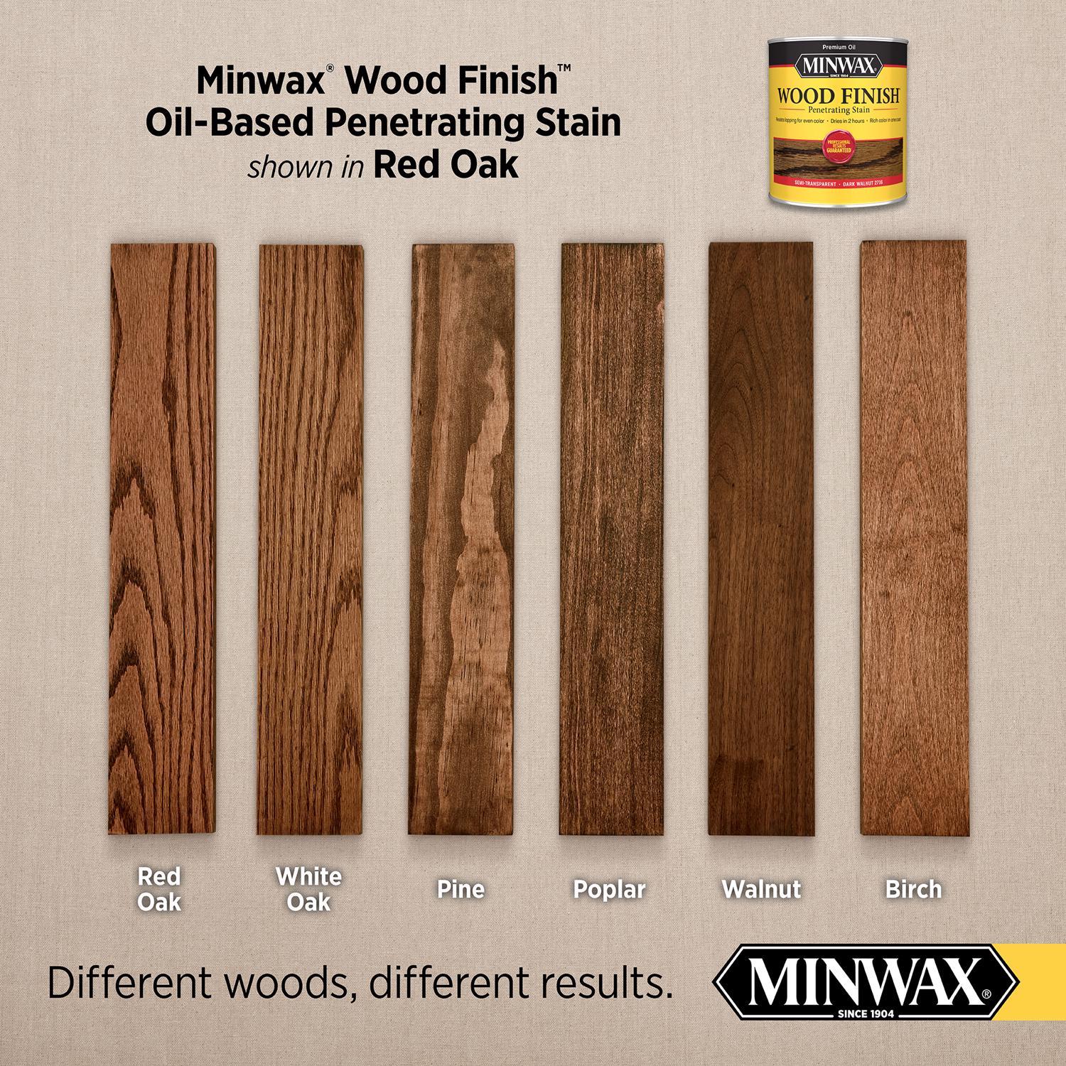 Minwax Wood Finish Semi-Transparent Red Oak Oil-Based Penetrating Wood Stain 1/2 pt