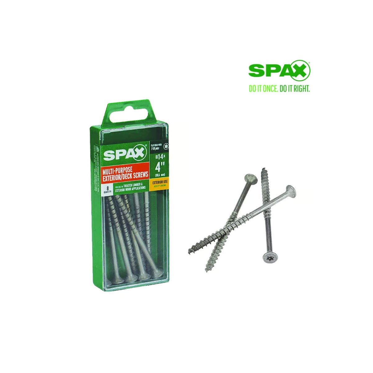 SPAX No. 14 in. X 4 in. L Gray Star Flat Head Deck Screws 8 pk