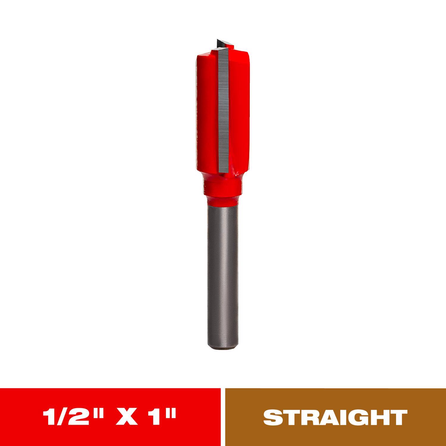 Diablo 1/2 in. D X 2-1/8 in. L Carbide Double Flute Straight Router Bit