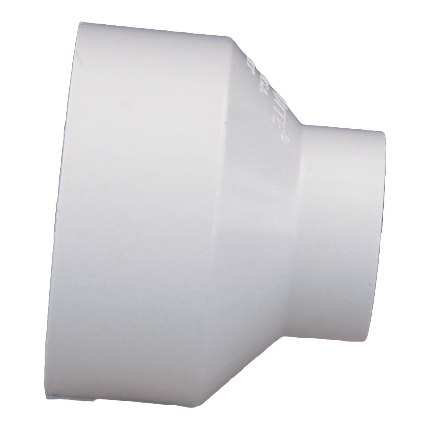 Charlotte Pipe Schedule 40 1-1/2 in. Hub X 3 in. D Hub PVC Reducing Coupling 1 pk