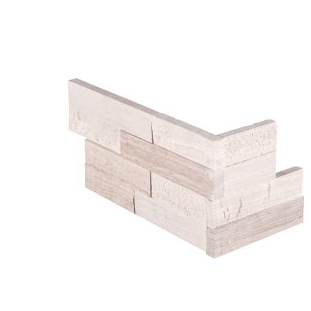 MS International Rockmount Marble Hardscape Wall Corner Piece - Honed and Splitface Marble Visual - Sold by Carton (4.5 SF/Carton)