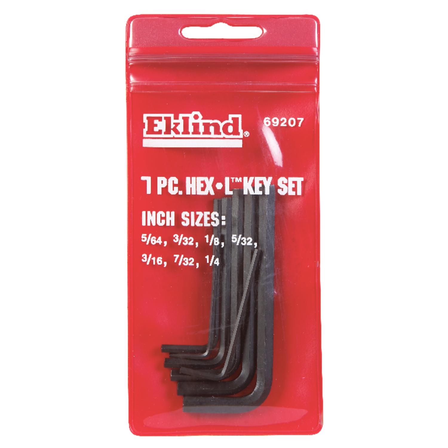 Eklind Hex-L 5/64 to 1/4 in. SAE Short Arm Hex L-Key Set 7 pc