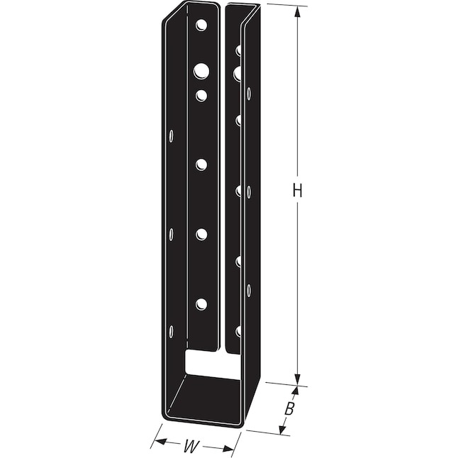 Simpson Strong-Tie Outdoor Accents APLH Single 2-in x 10-in 14-Gauge Powder-coated Concealed Joist Hanger