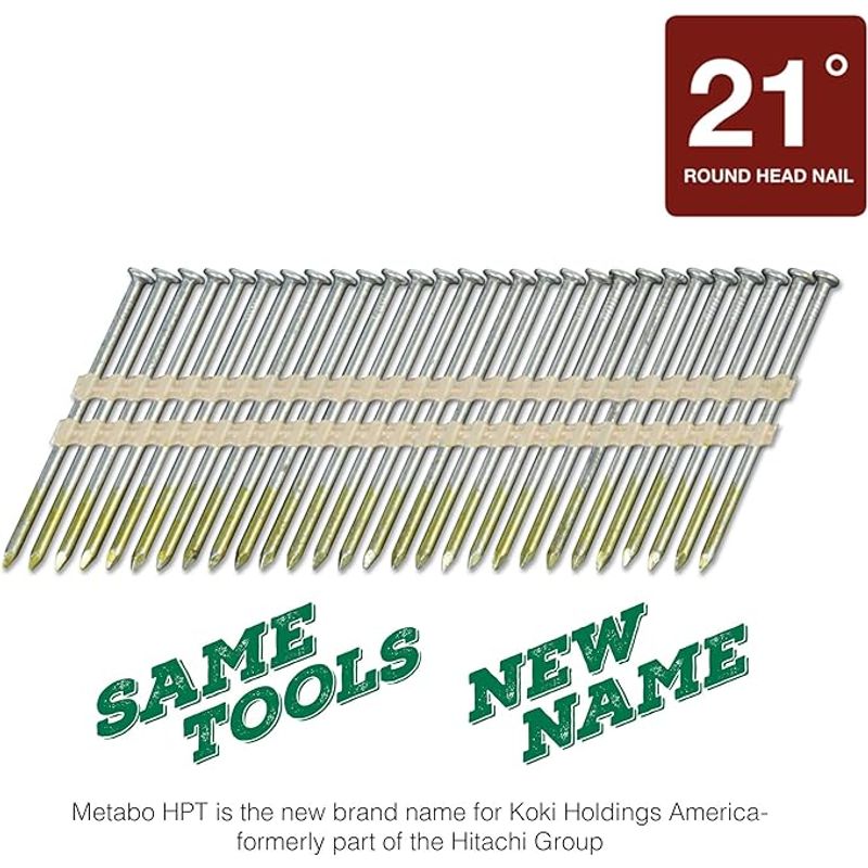 Metabo HPT Framing Nails, 3in. x 0.120in., 1000 Count