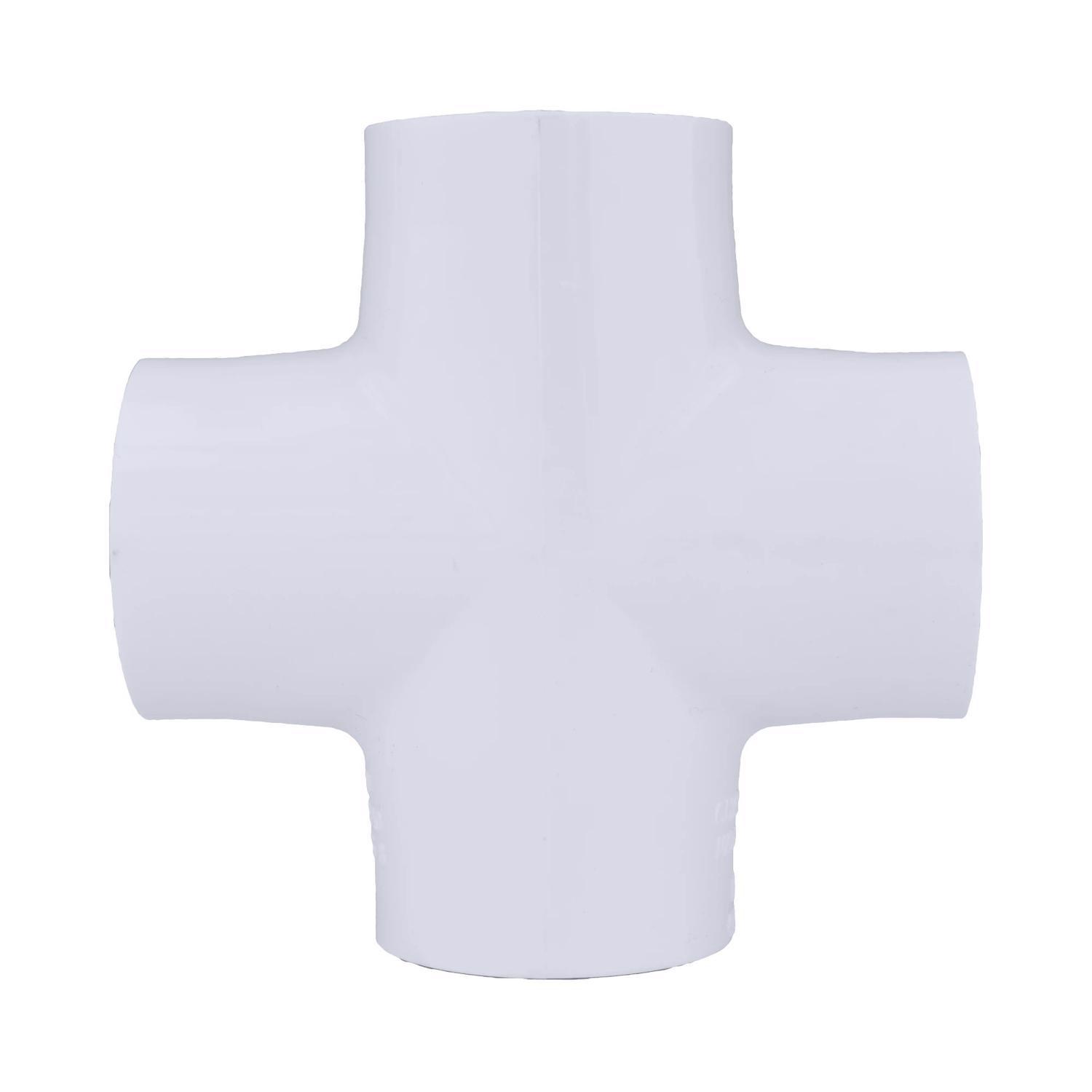 Charlotte Pipe Schedule 40 1-1/4 in. Slip X 1-1/4 in. D Slip PVC Cross 1 pk