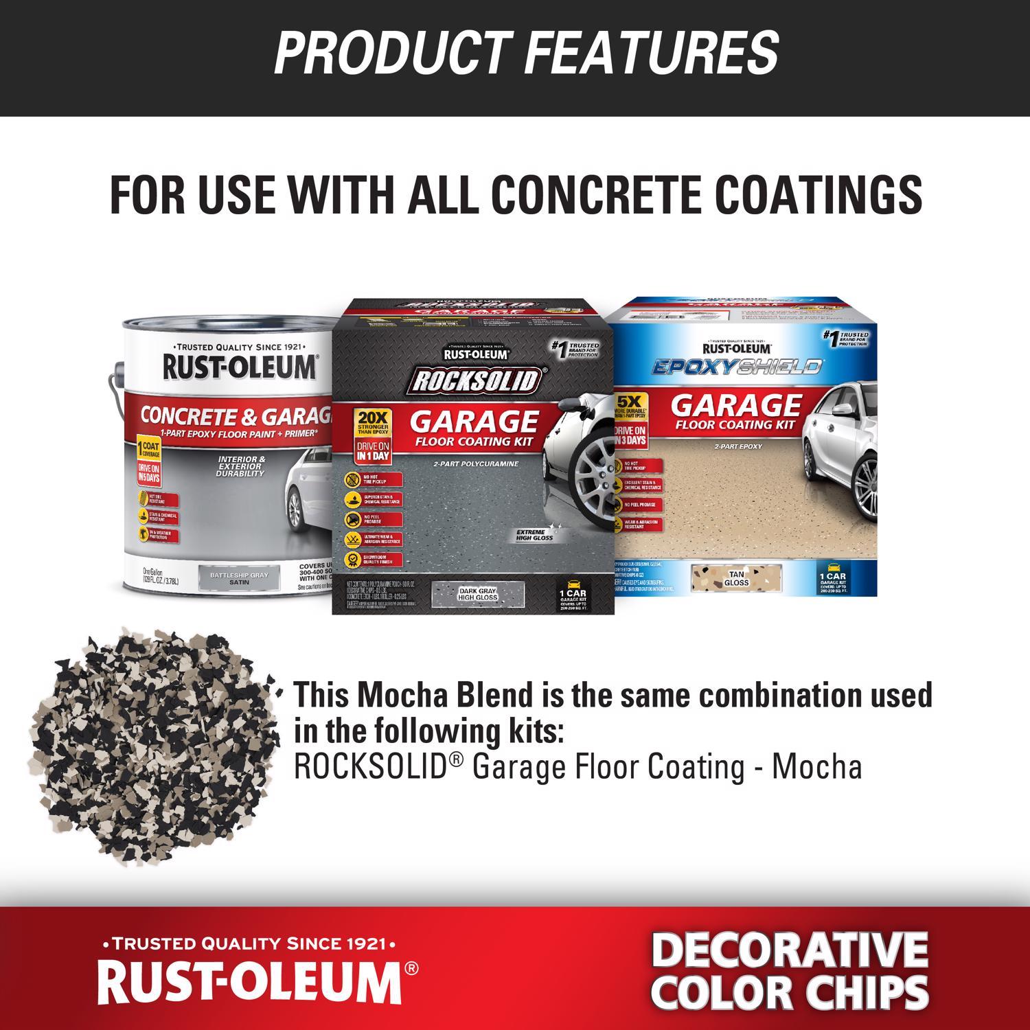 Rust-Oleum Indoor and Outdoor Mocha Blend Decorative Color Chips 1 lb