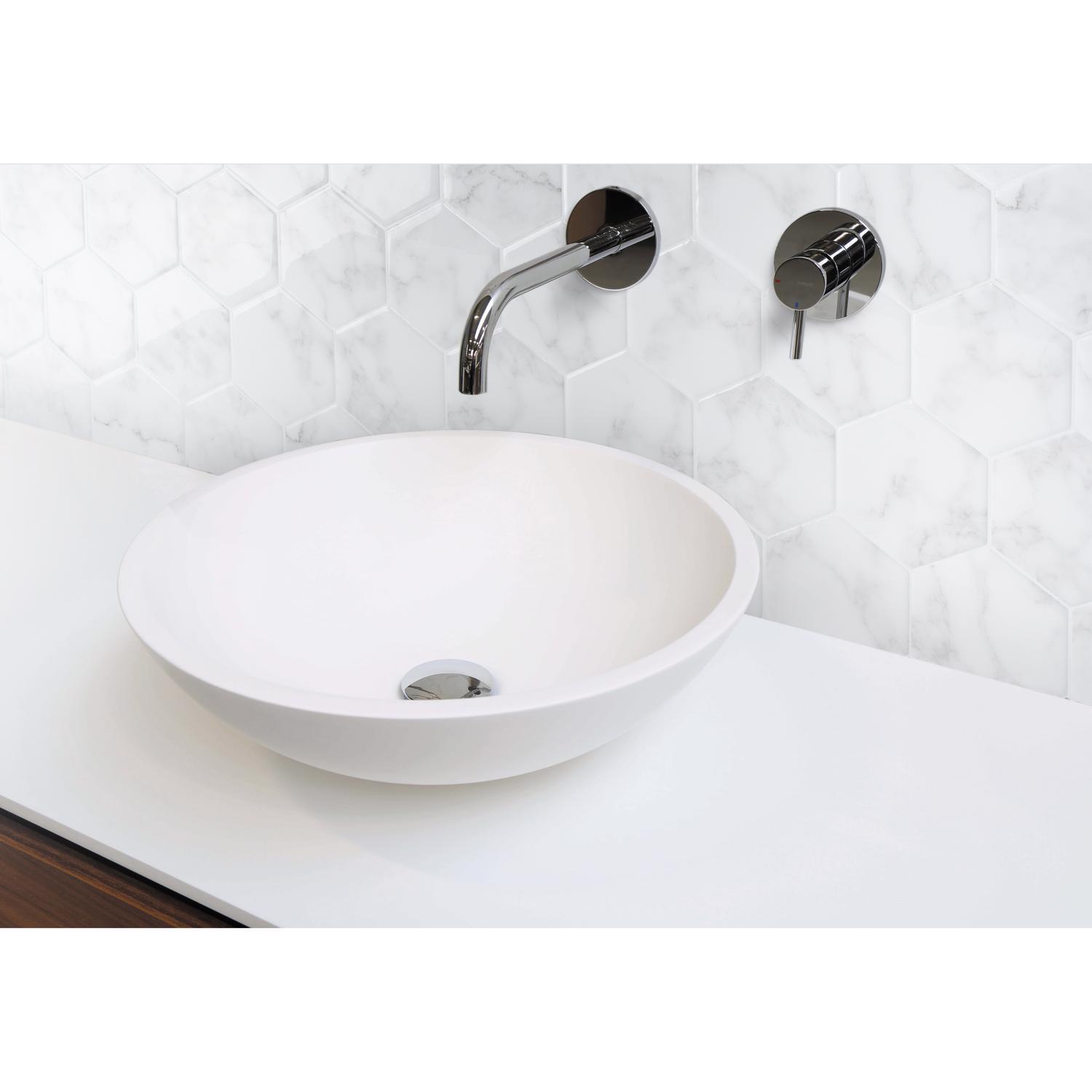 Smart Tiles 9.56 in. W X 10.61 in. L White Glazed Vinyl Adhesive Wall Tile 4 pc