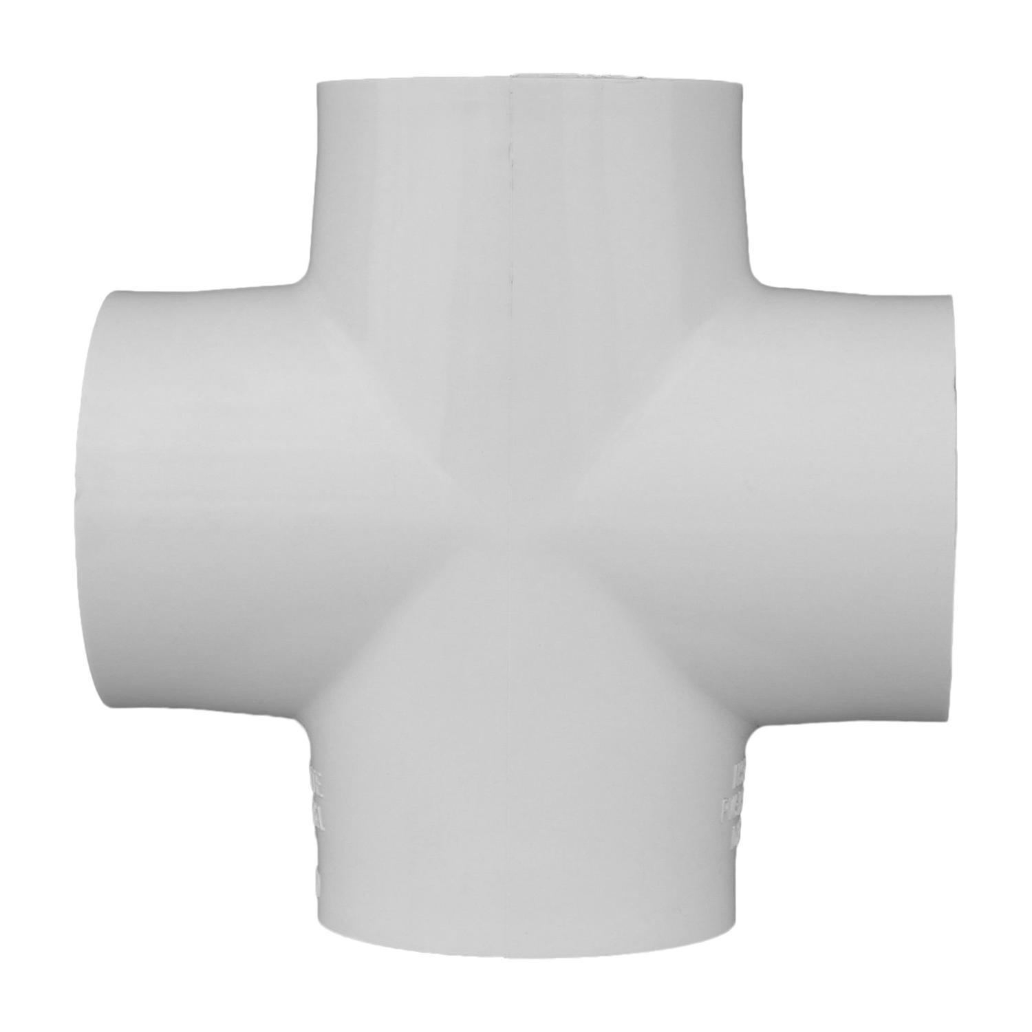 Charlotte Pipe Schedule 40 1-1/2 in. Slip X 1-1/2 in. D Slip PVC Cross 1 pk