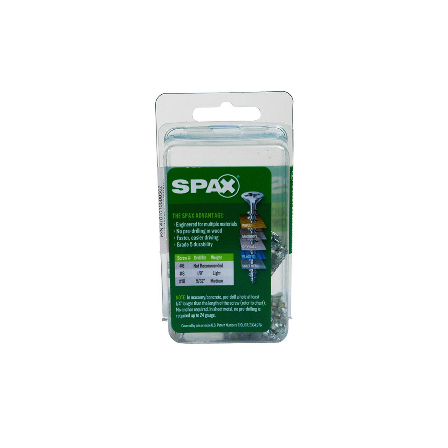 SPAX Multi-Material No. 10 Label X 2 in. L Unidrive Flat Head Serrated Construction Screws