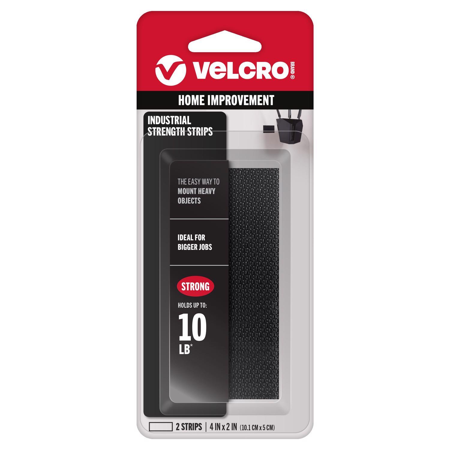 VELCRO Brand Industrial Strength Small Nylon Hook and Loop Fastener 4 in. L 2 pk