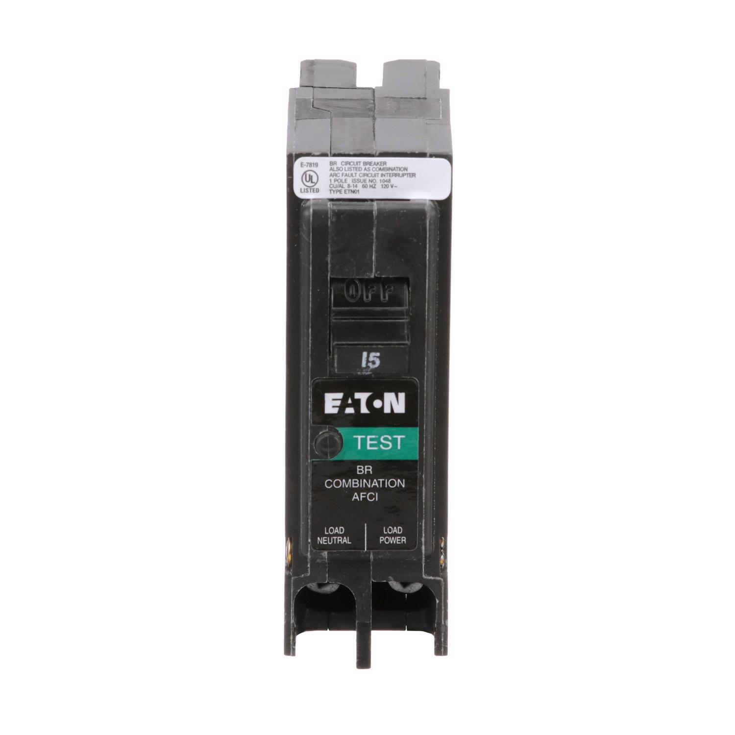 Eaton 15 amps Combination AFCI Single Pole Circuit Breaker