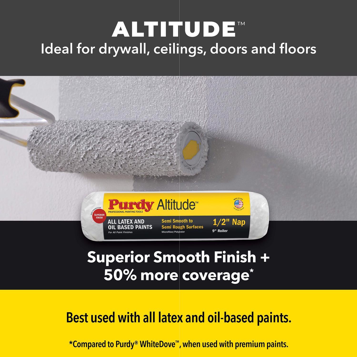 Purdy Altitude Microfiber 9 in. W X 3/8 in. Regular Paint Roller Cover 1 Pack