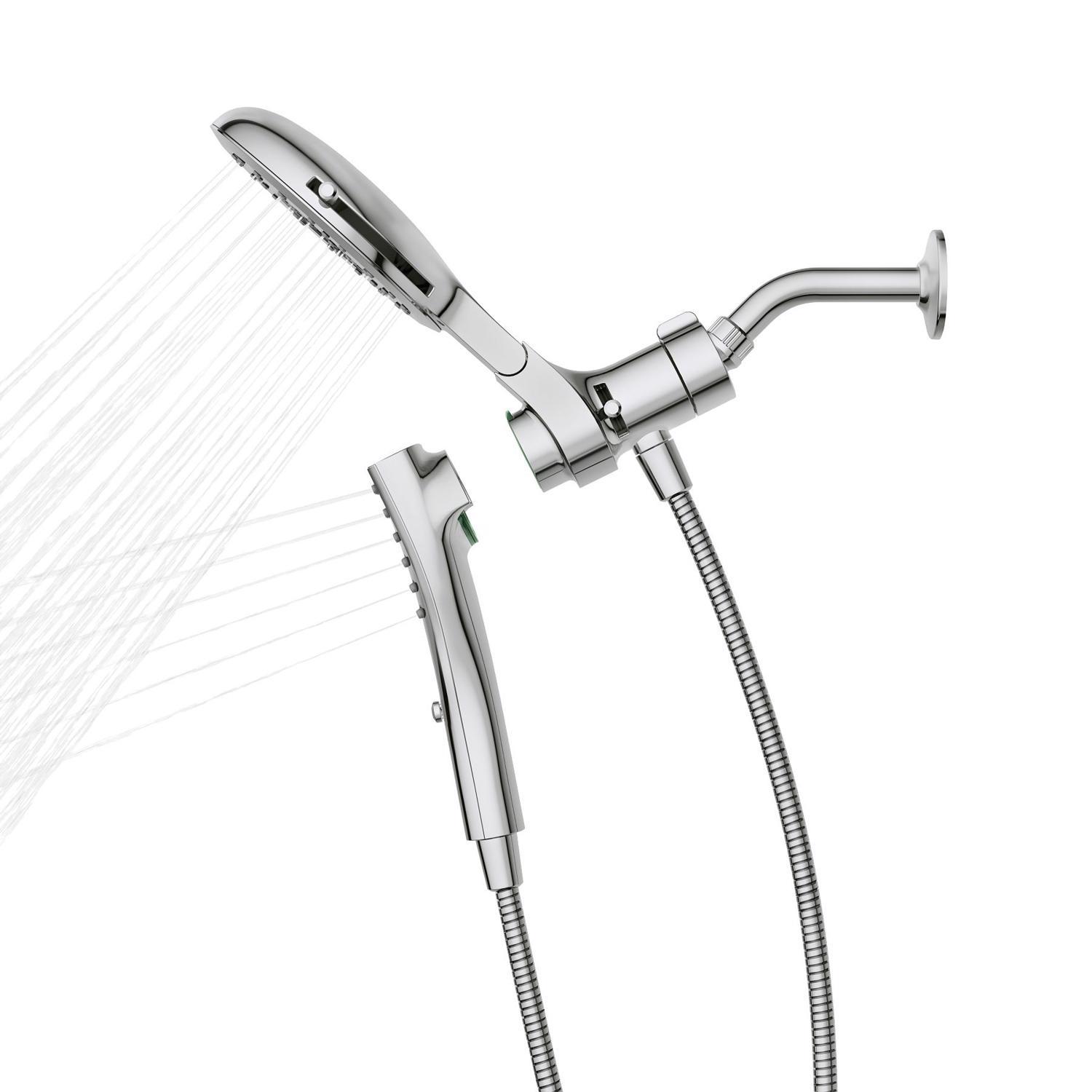 Moen Chrome Metal 8 settings Showerhead Combo 1.75 gpm