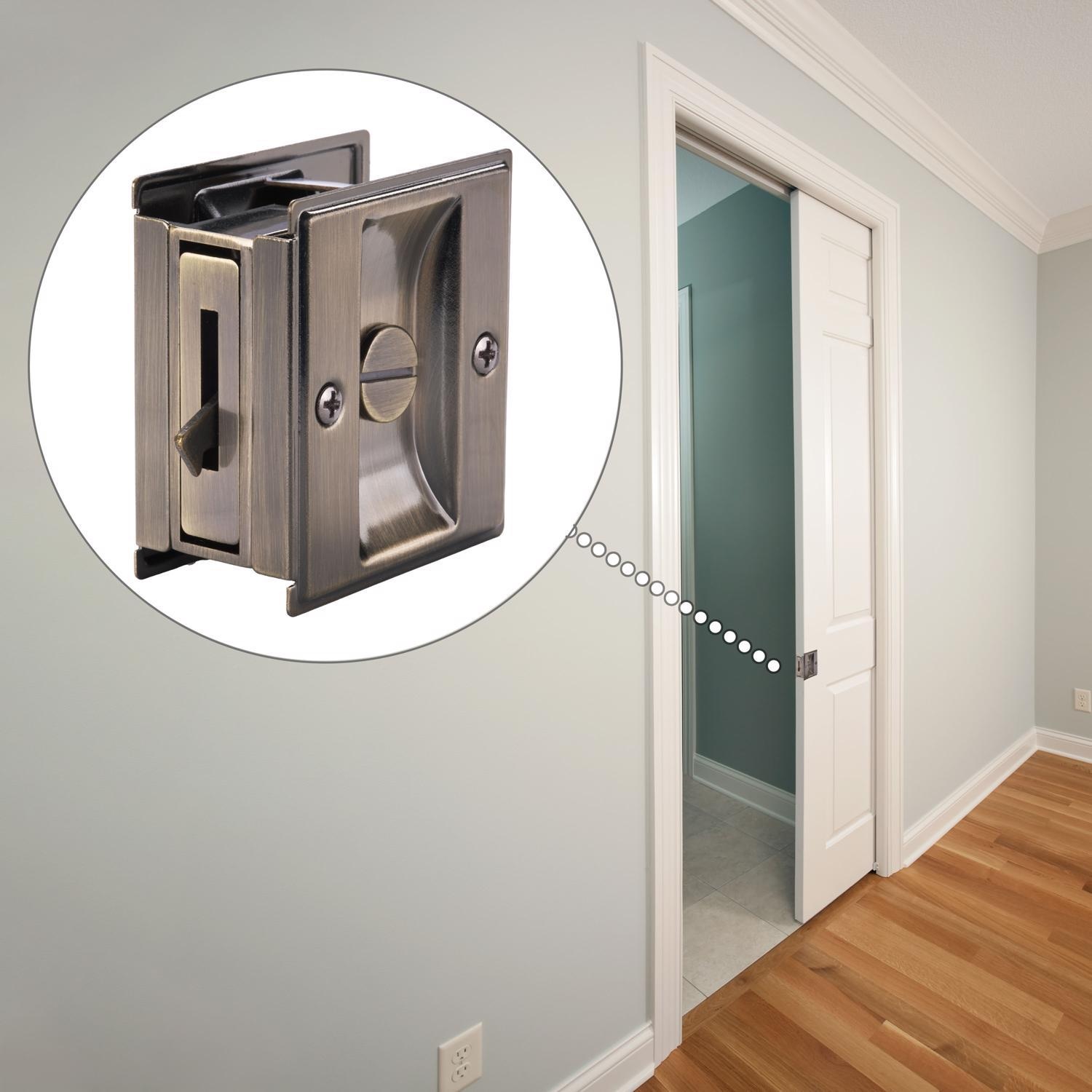 Ace 2-3/4 in. L Solid Brass Pocket Door Privacy Lock 1 pc