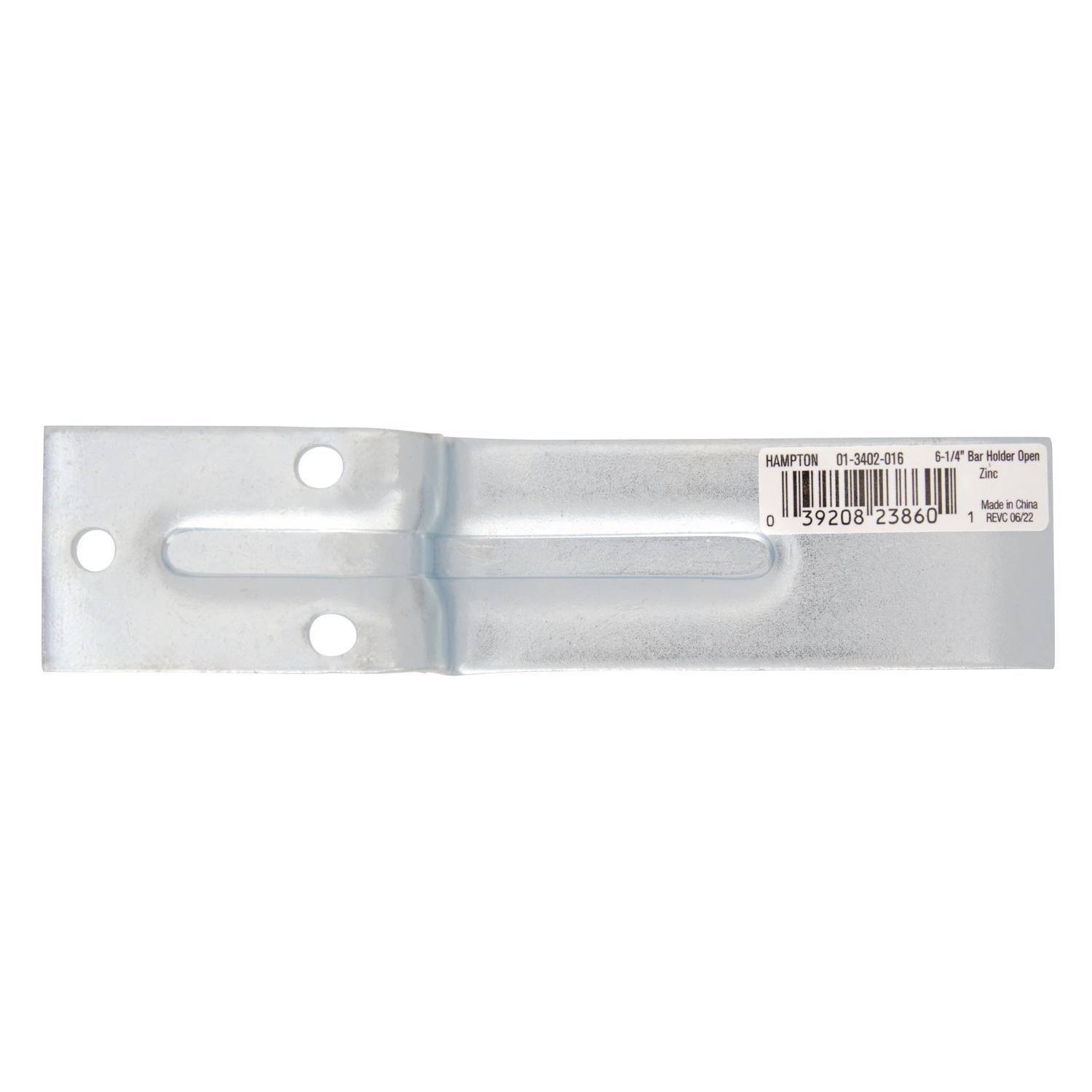 Ace 6-1/4 in. L Zinc-Plated Steel Open Bar Holder 1 pk