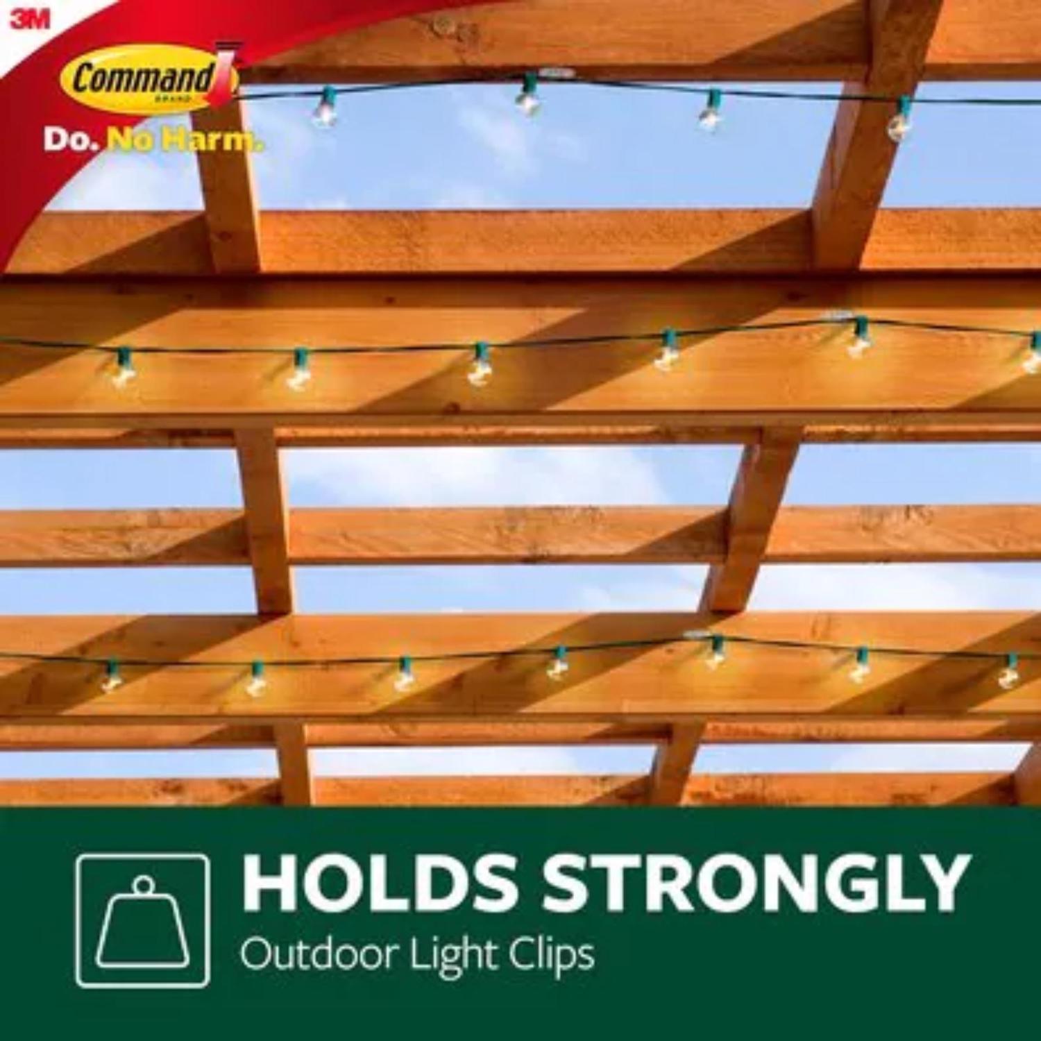 3M Command Small Plastic Light Clips 1.25 in. L 16 pk