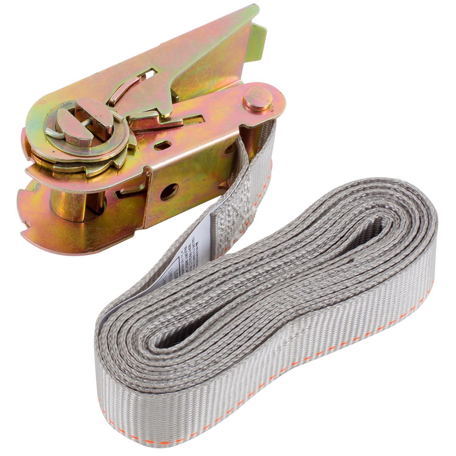 Keeper 1 in. W X 13 ft. L Gray Tie Down w/Ratchet 400 lb 1 pk
