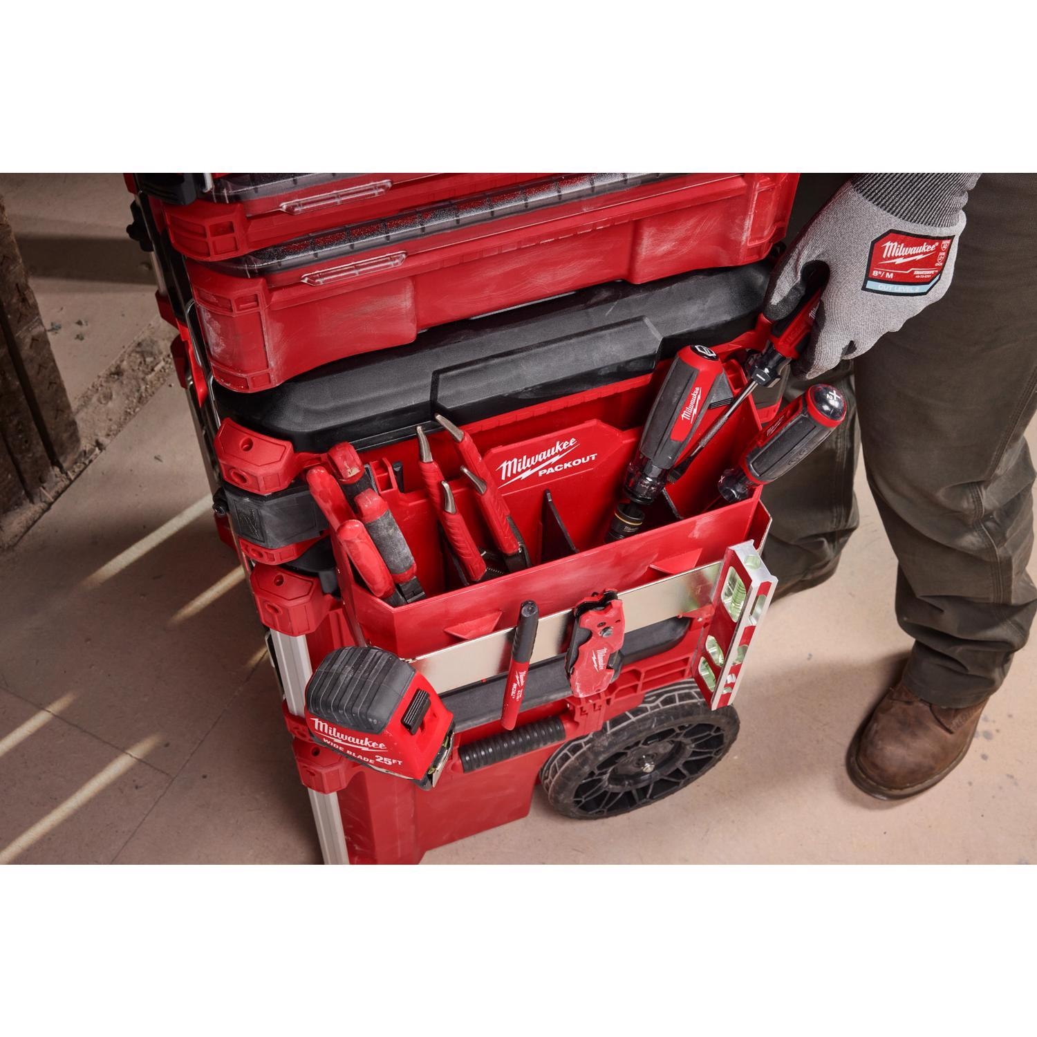 Milwaukee PACKOUT Tool Box Attachment Caddy Black/Red