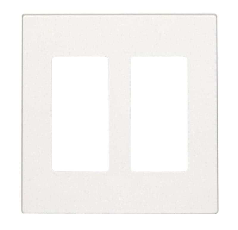 Leviton Decora White 2 gang Polycarbonate Decorator Wall Plate 1 each