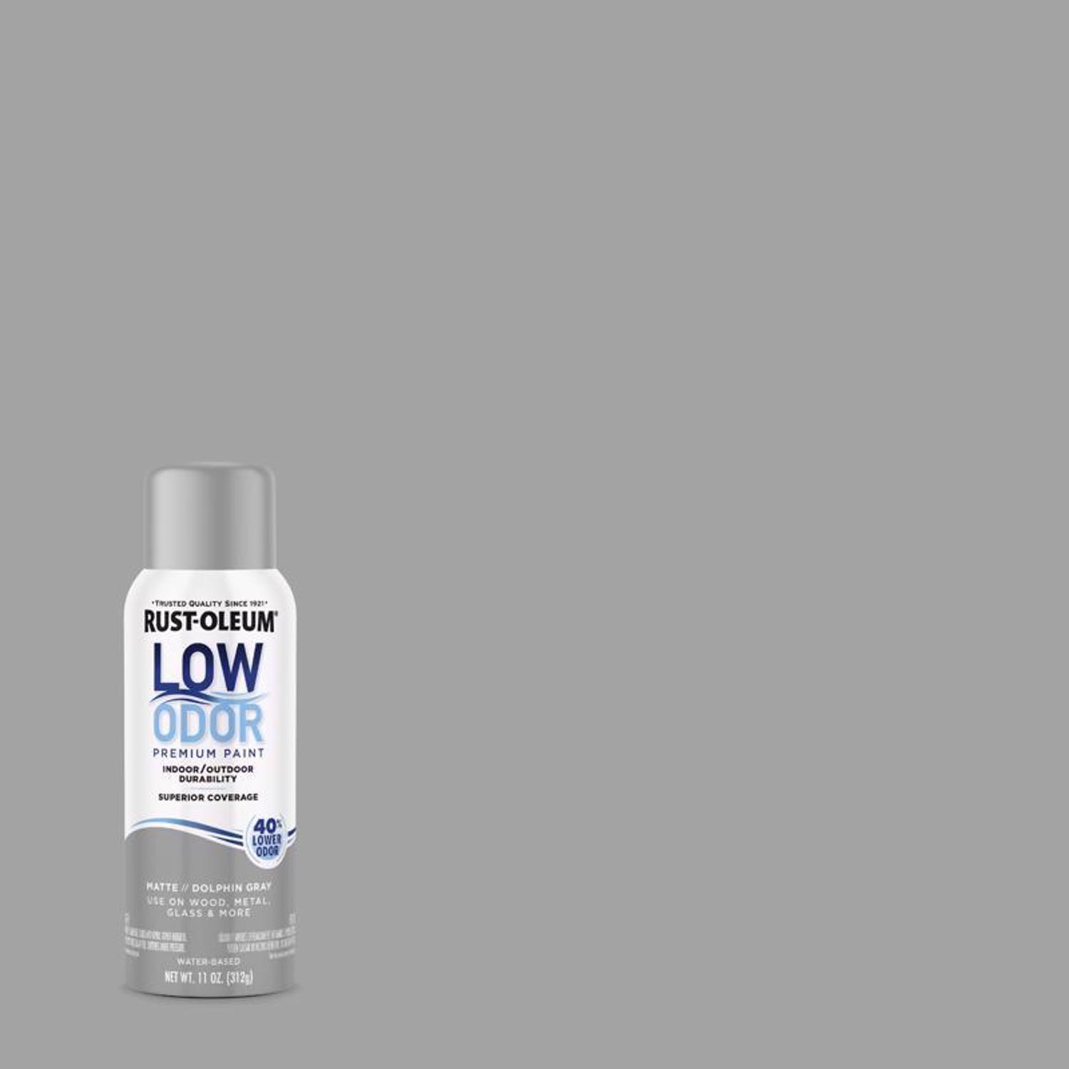 Rust-Oleum Low Odor Matte Dolphin Gray Spray Paint 11 oz.