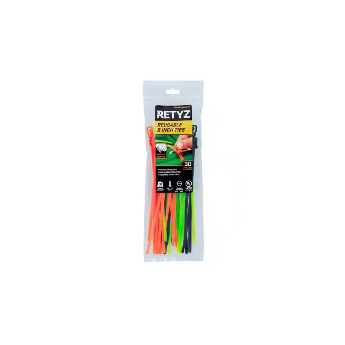 Retyz 12 In. L Assorted Cable Tie 30 Pk
