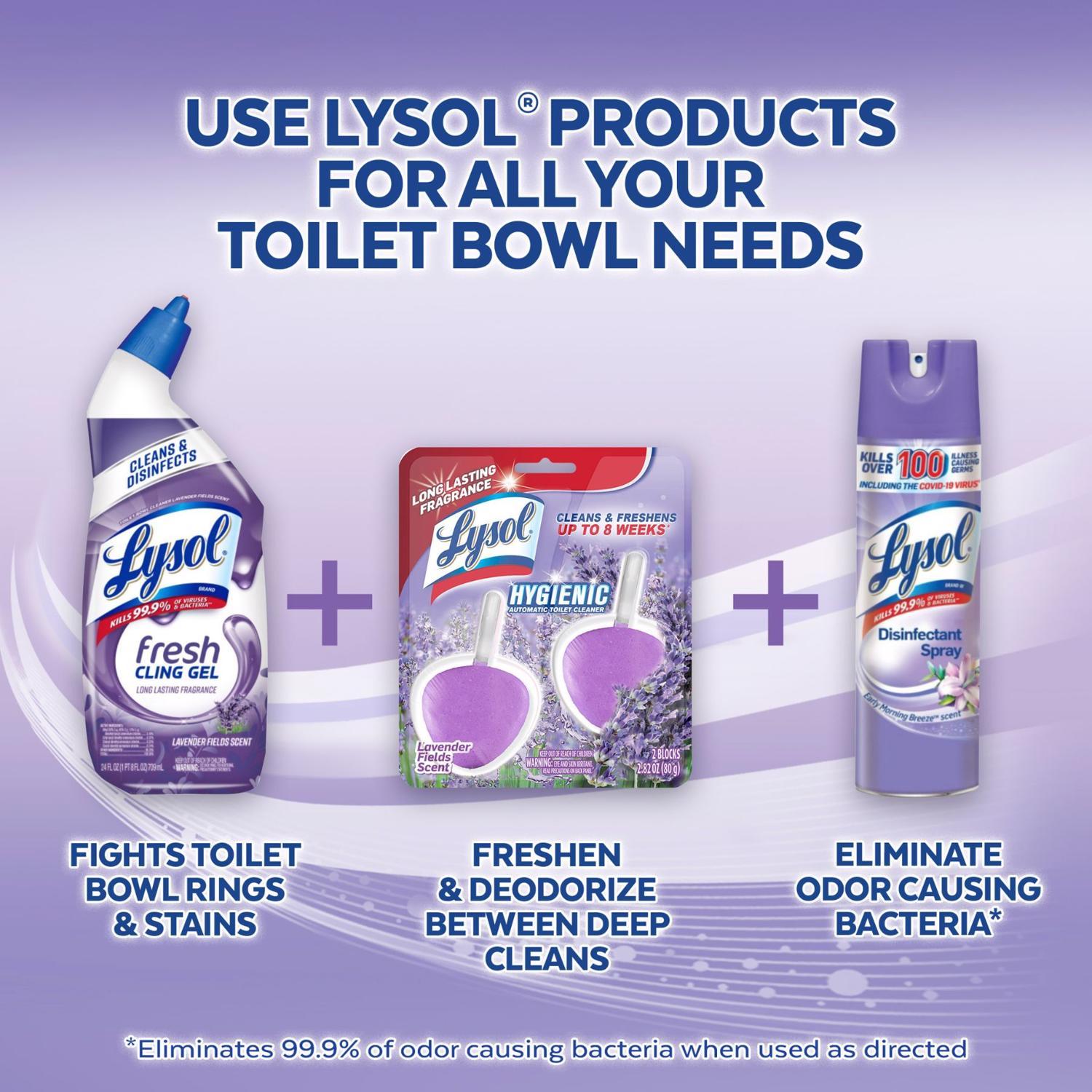 Lysol Automatic Cotton Lilac Scent Automatic Toilet Bowl Cleaner 2.82 oz Tablet