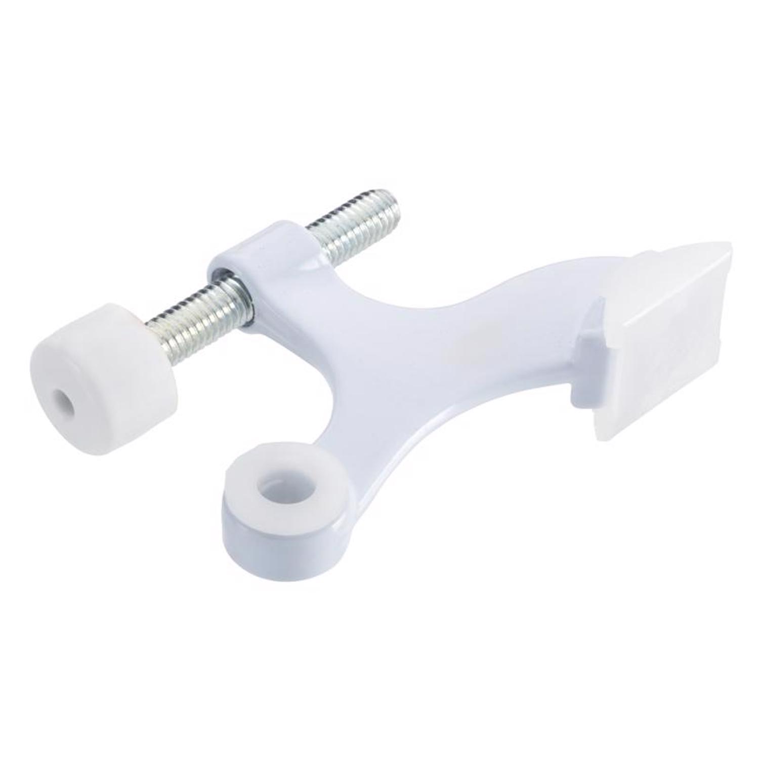 Ace Metal White Hinge Pin Door Stop Mounts to door 0 in.