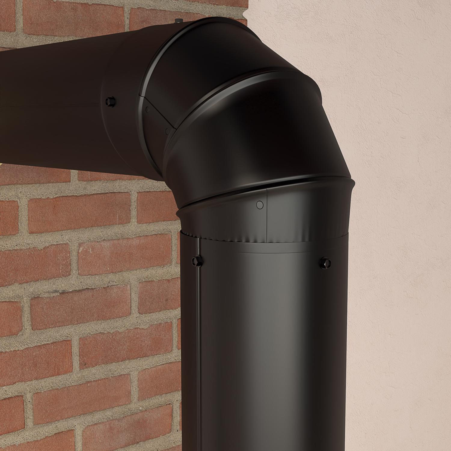 Imperial 6 in. D X 6 in. L Steel Stove Pipe Elbow