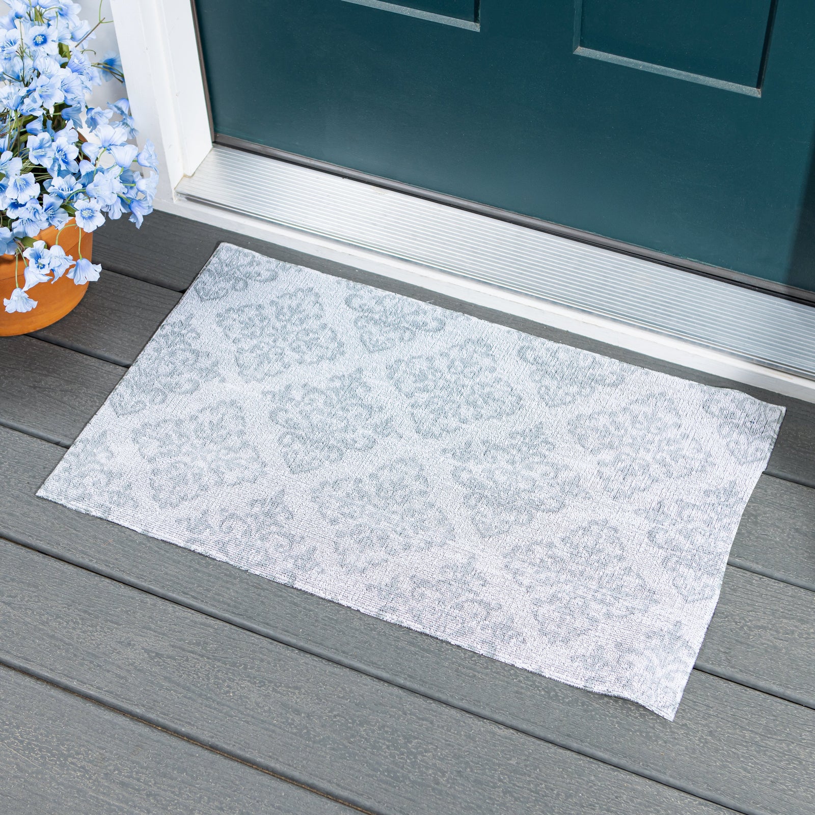 Evergreen Tile Patterned PVC Loop Mat