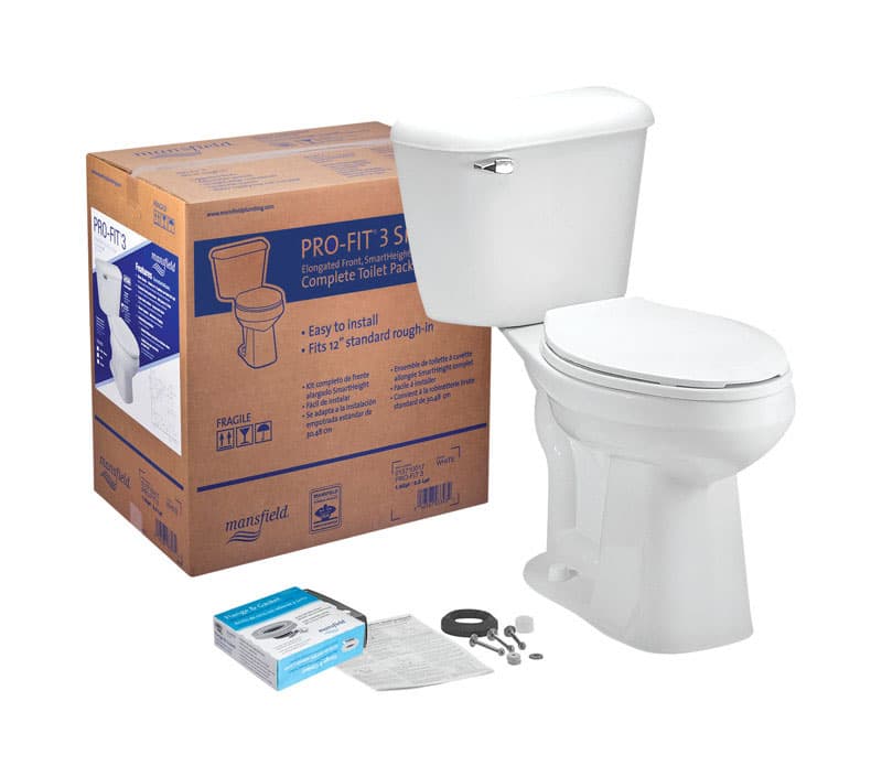 Mansfield Alto Pro-Fit 3 ADA Compliant 1.6 gal White Elongated Complete Toilet